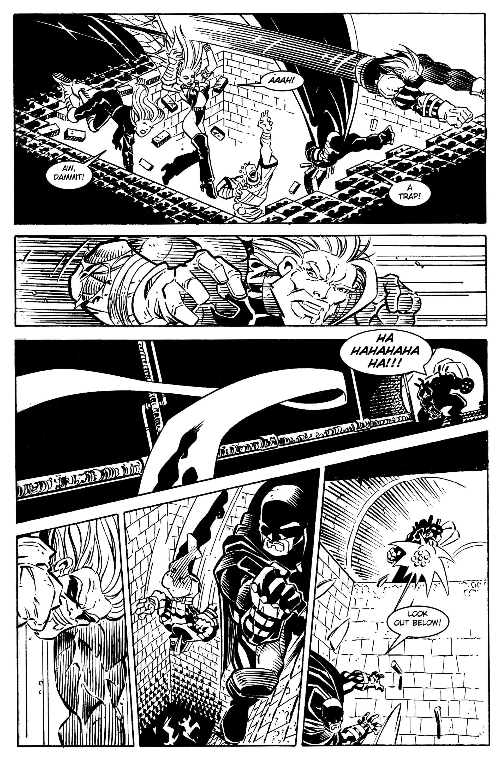 Read online Warrior Nun: Black & White comic -  Issue #16 - 9