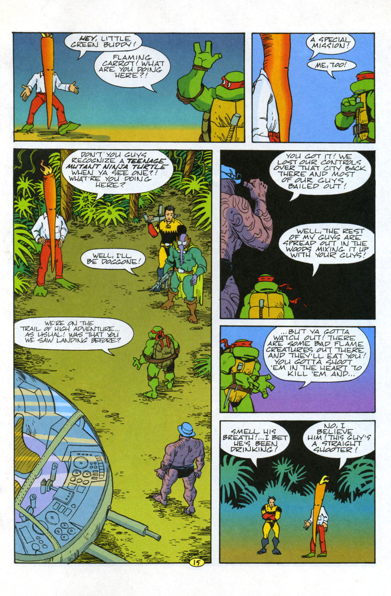 Read online Teenage Mutant Ninja Turtles/Flaming Carrot Crossover comic -  Issue #2 - 17
