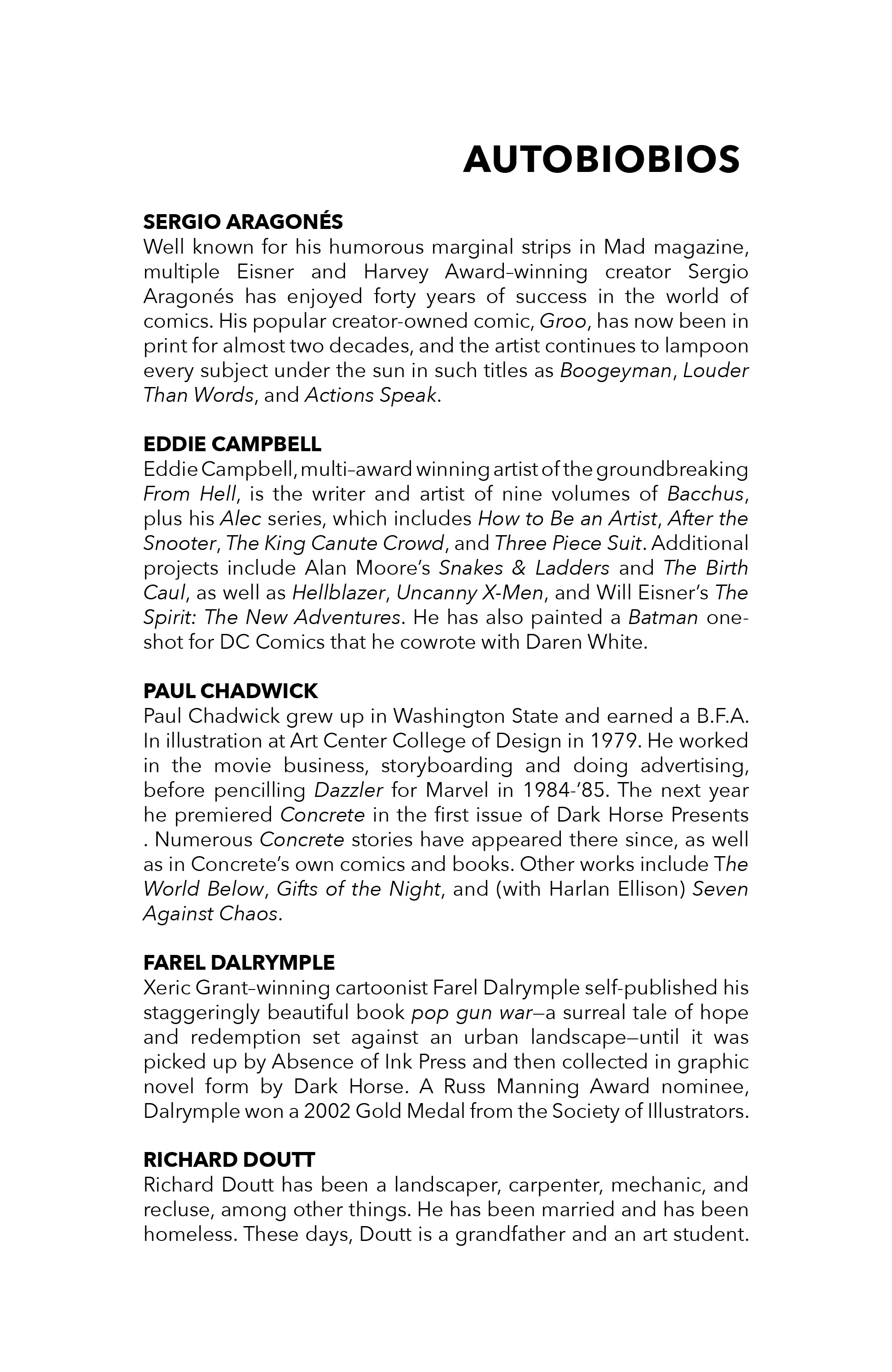 Read online Autobiographix comic -  Issue # TPB - 89