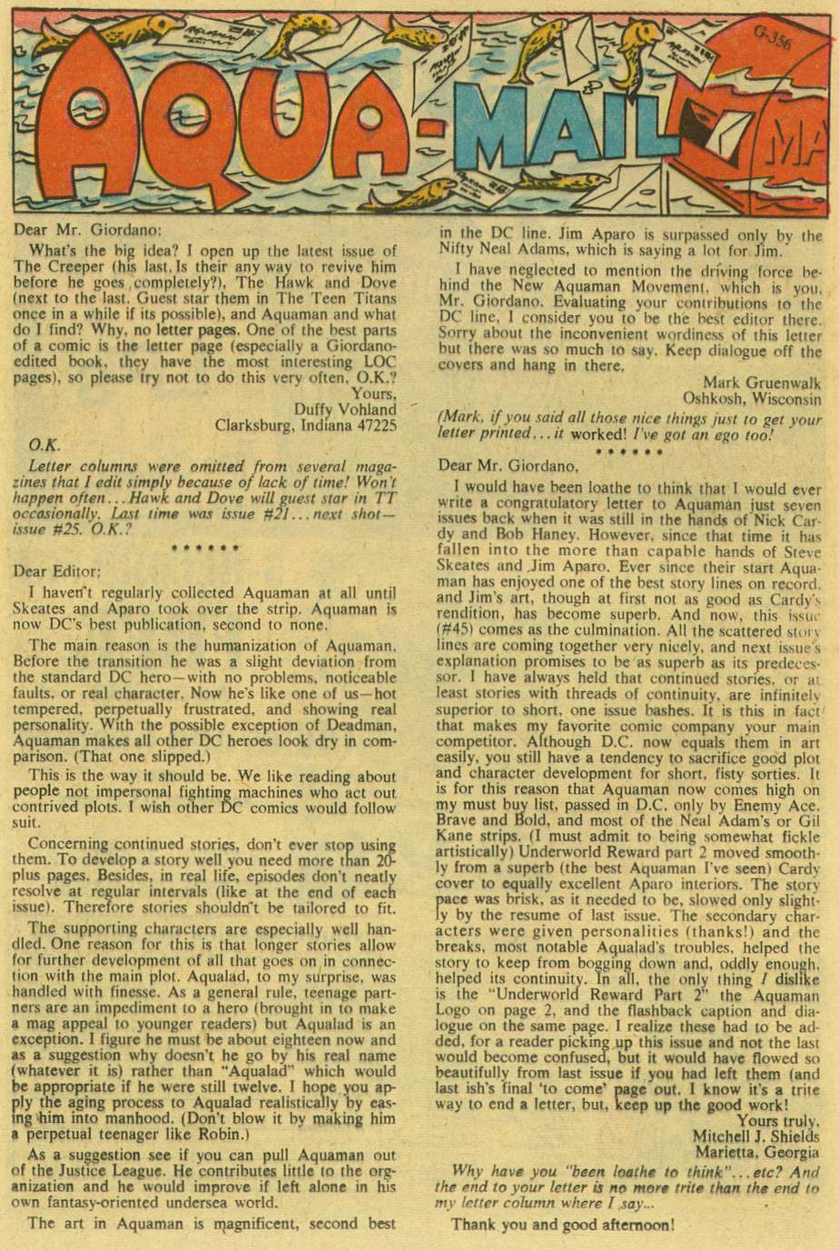 Read online Aquaman (1962) comic -  Issue #47 - 22