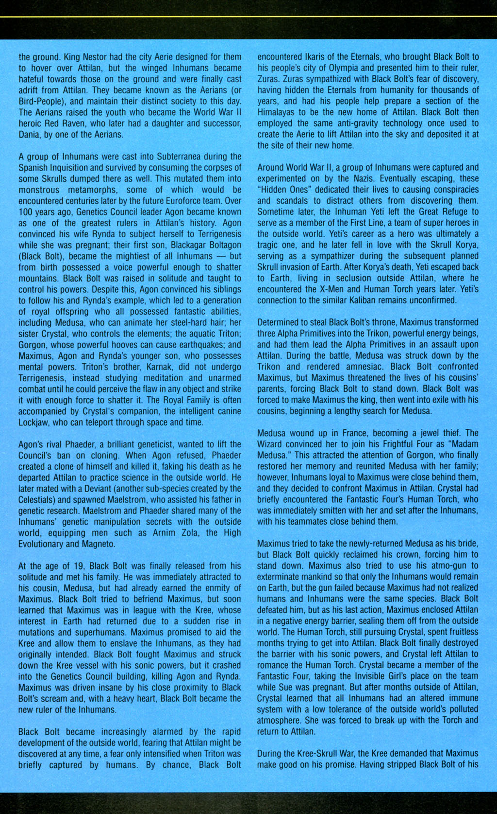 Read online Official Handbook of the Marvel Universe: Fantastic Four 2005 comic -  Issue # Full - 20