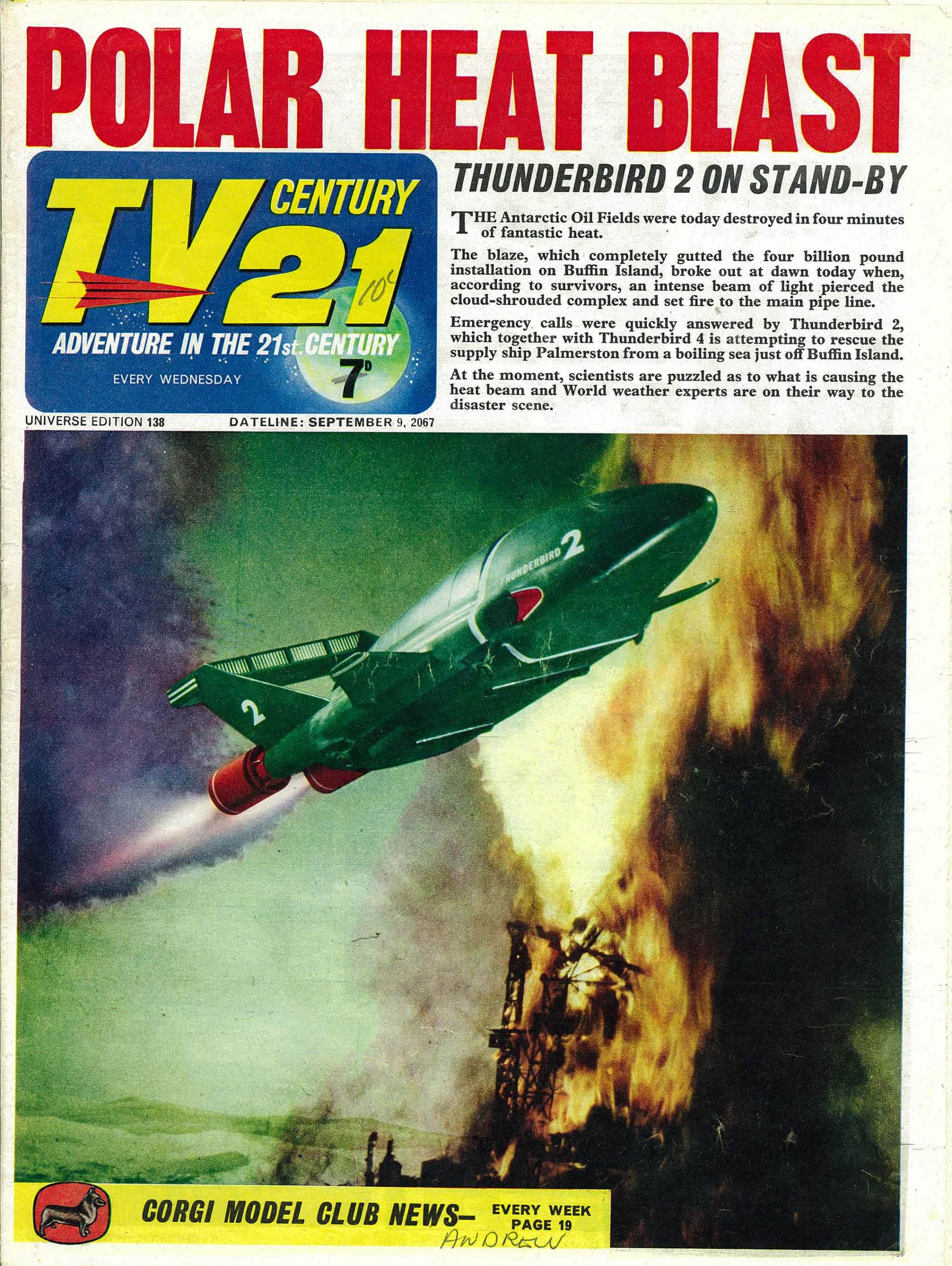 Read online TV Century 21 (TV 21) comic -  Issue #138 - 1