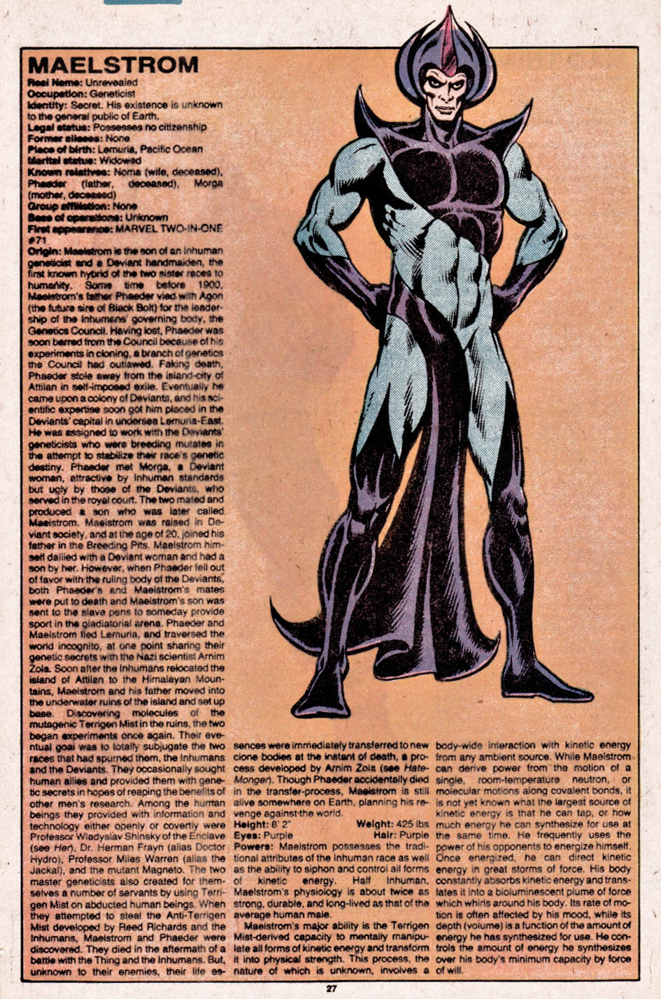 Read online The Official Handbook of the Marvel Universe comic -  Issue #6 - 28