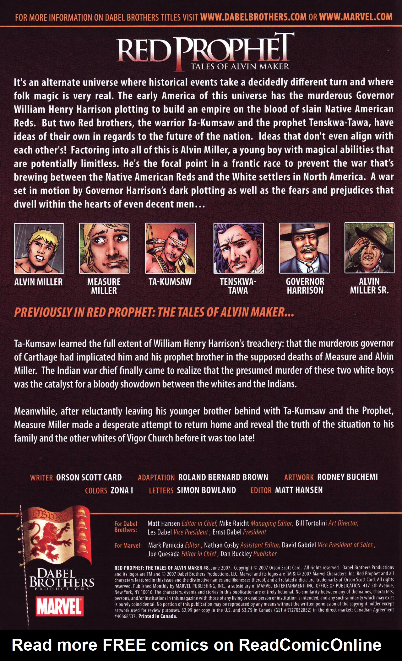 Read online Red Prophet: The Tales of Alvin Maker comic -  Issue #8 - 2