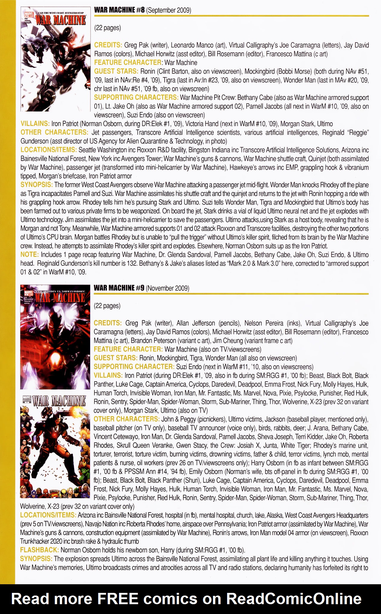 Read online Official Index to the Marvel Universe comic -  Issue #14 - 40