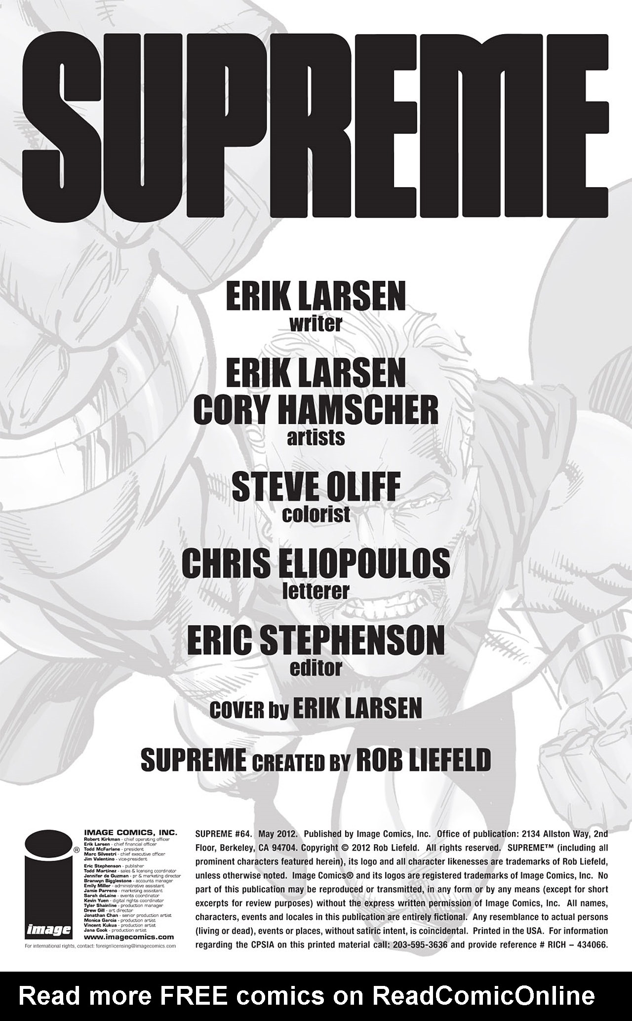 Read online Supreme (2012) comic -  Issue #64 - 2
