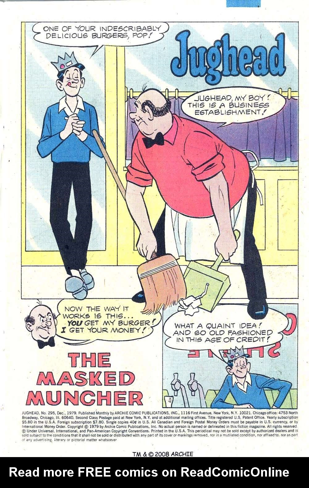 Read online Jughead (1965) comic -  Issue #295 - 3