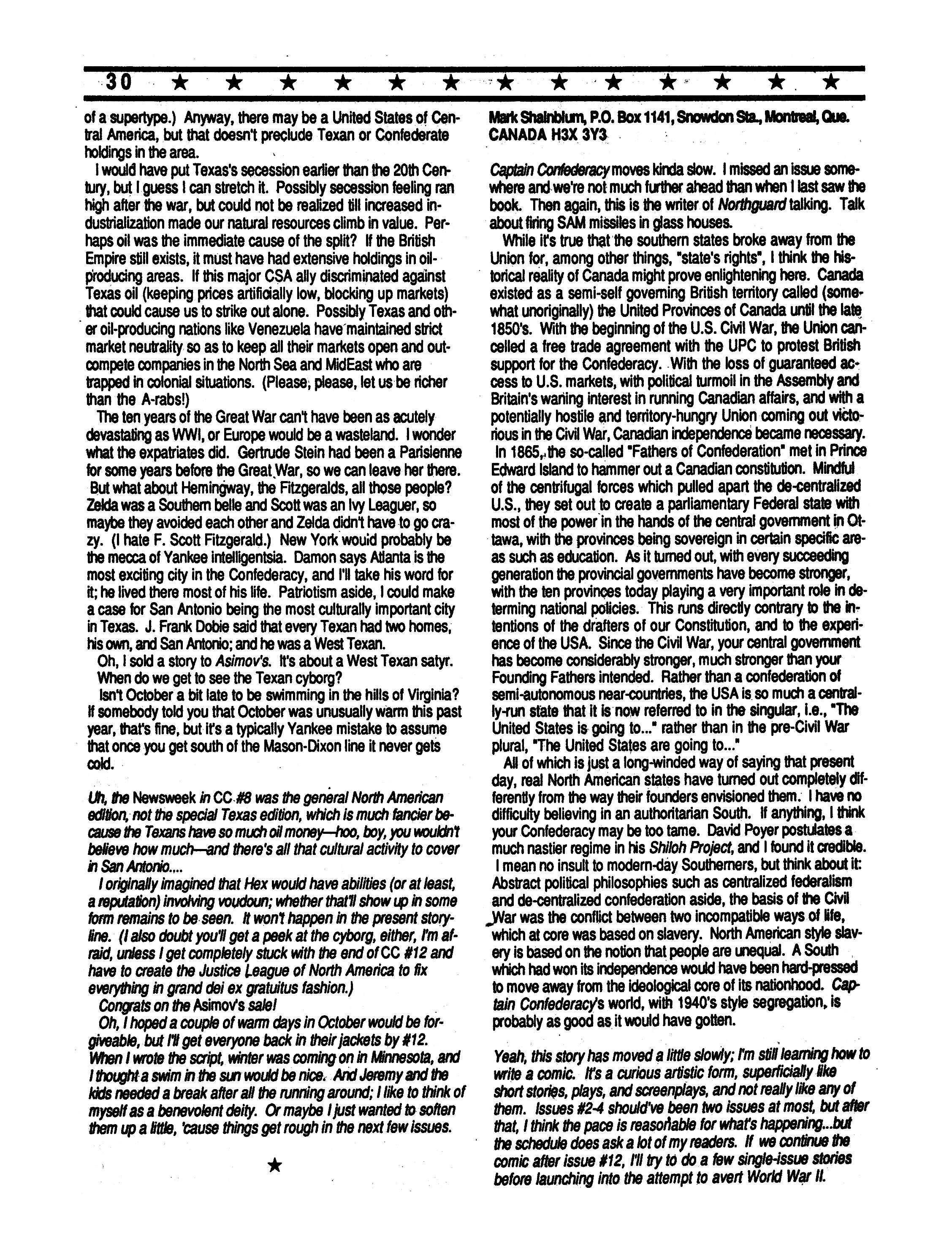 Read online Captain Confederacy (1986) comic -  Issue #9 - 32