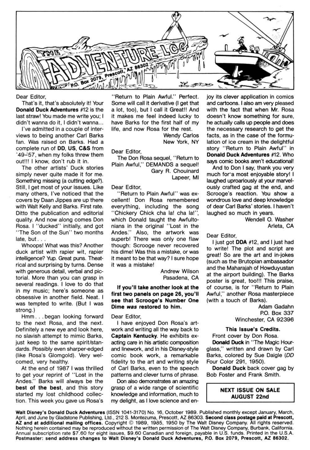 Read online Walt Disney's Donald Duck Adventures (1987) comic -  Issue #16 - 2