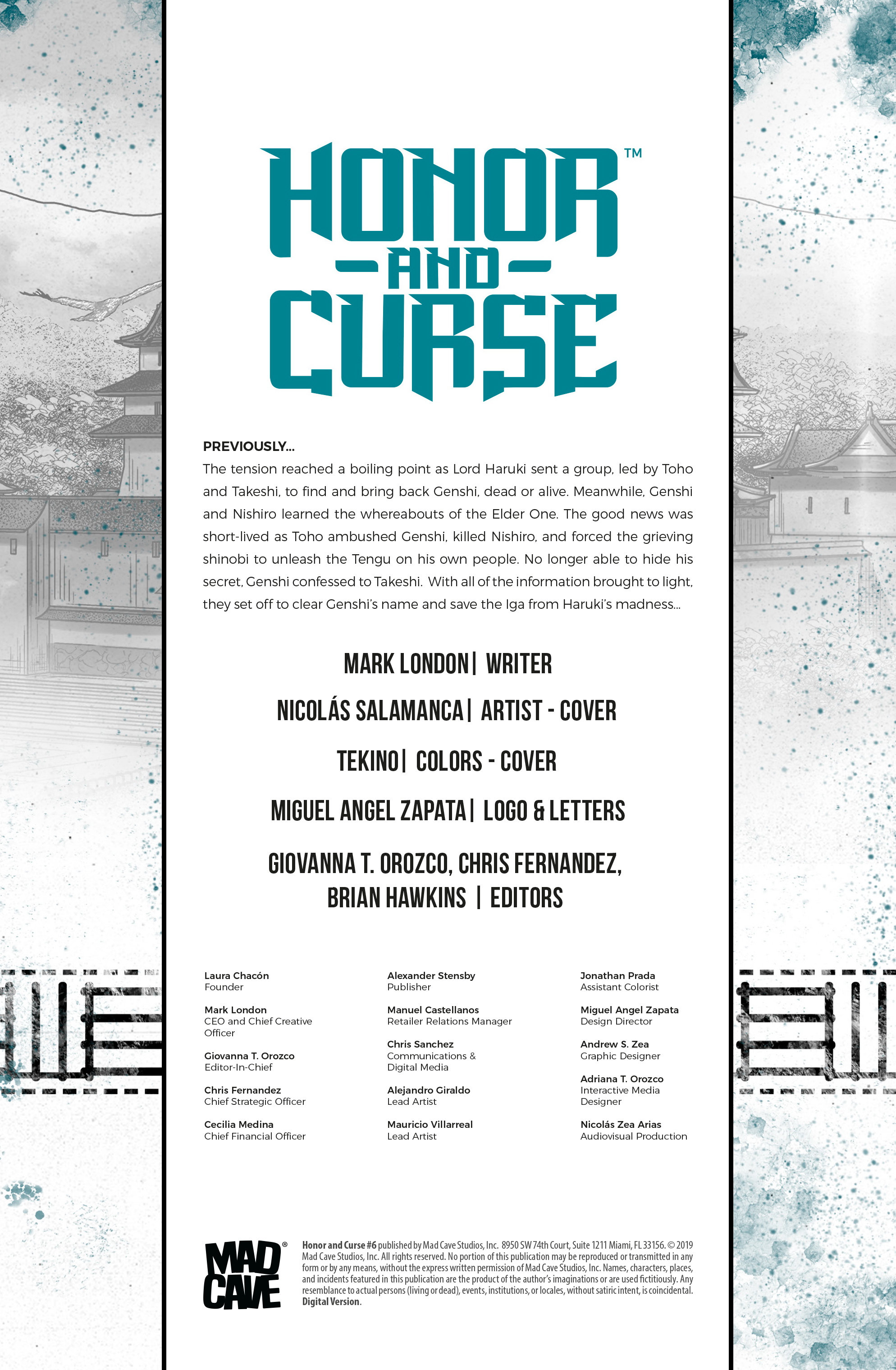 Read online Honor and Curse comic -  Issue #6 - 2