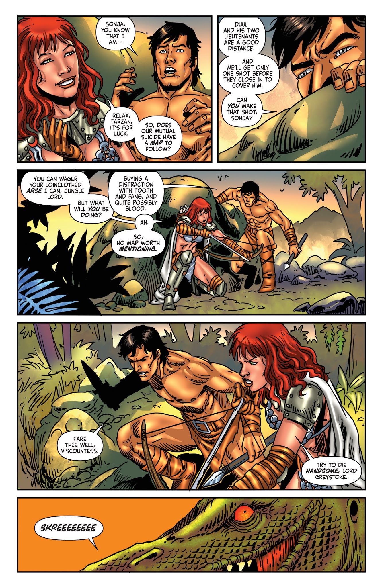 Read online Red Sonja/Tarzan comic -  Issue #6 - 16
