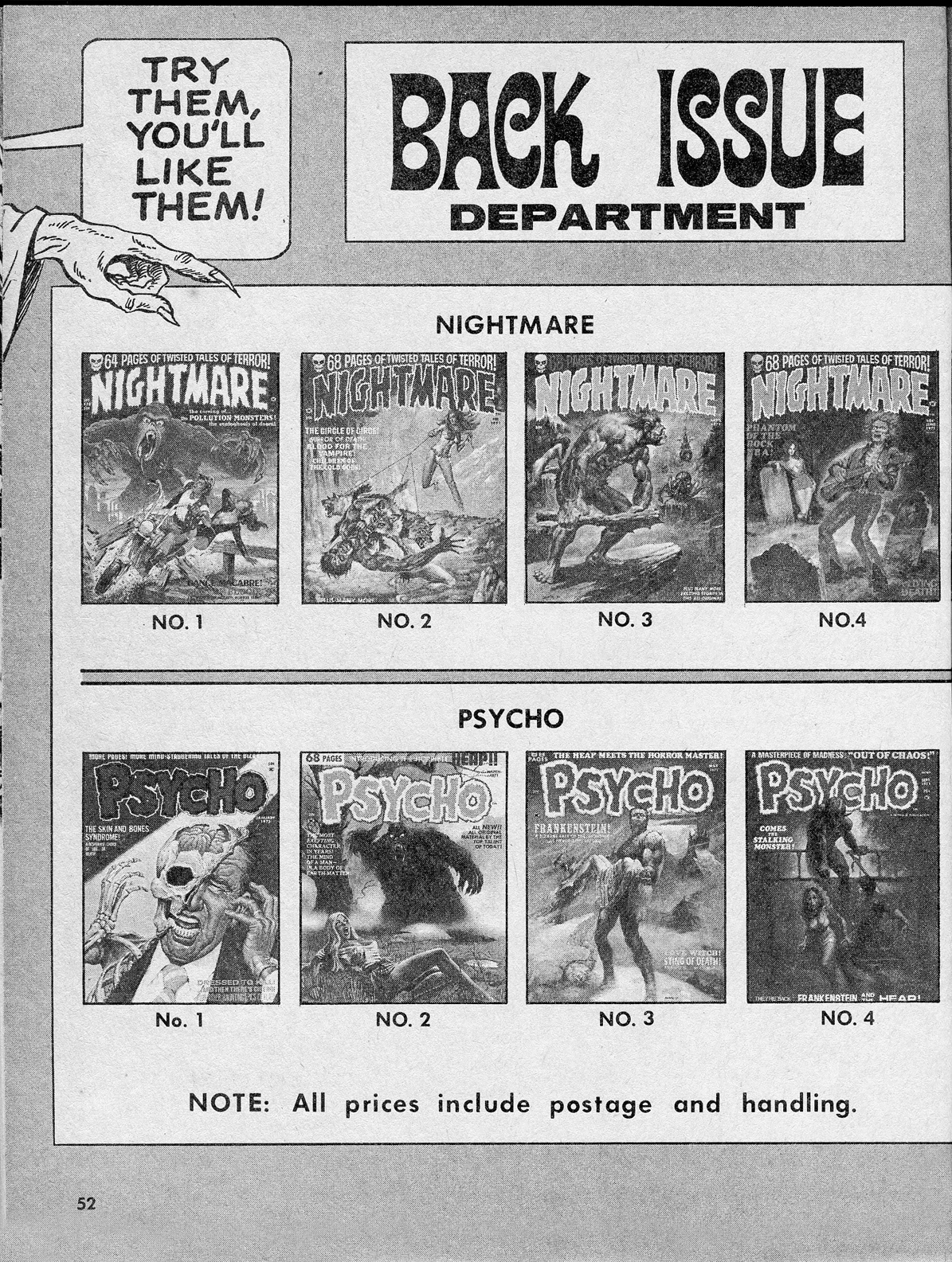 Read online Nightmare (1970) comic -  Issue #7 - 52
