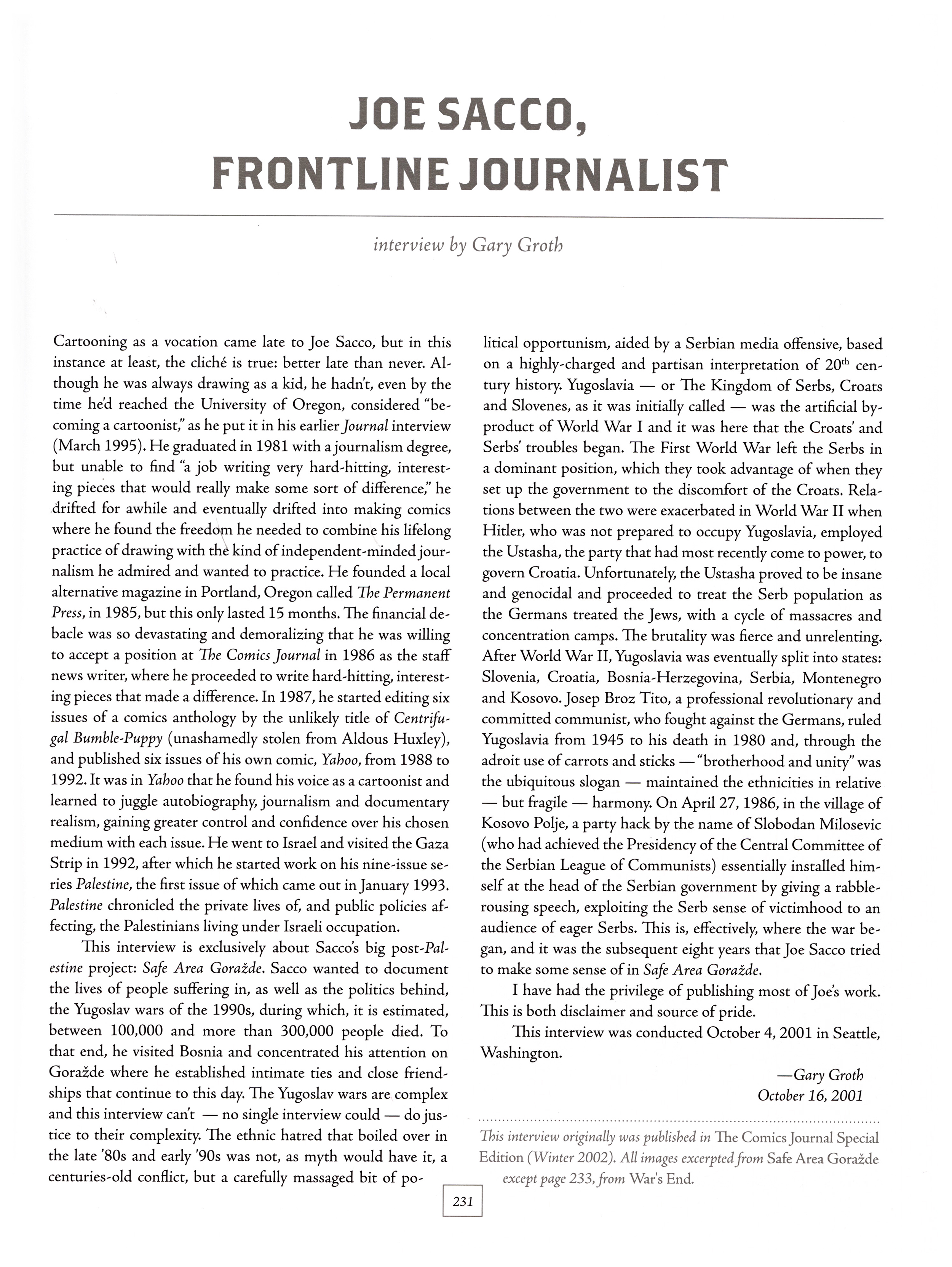 Read online Safe Area Goražde comic -  Issue # TPB (Part 3) - 72