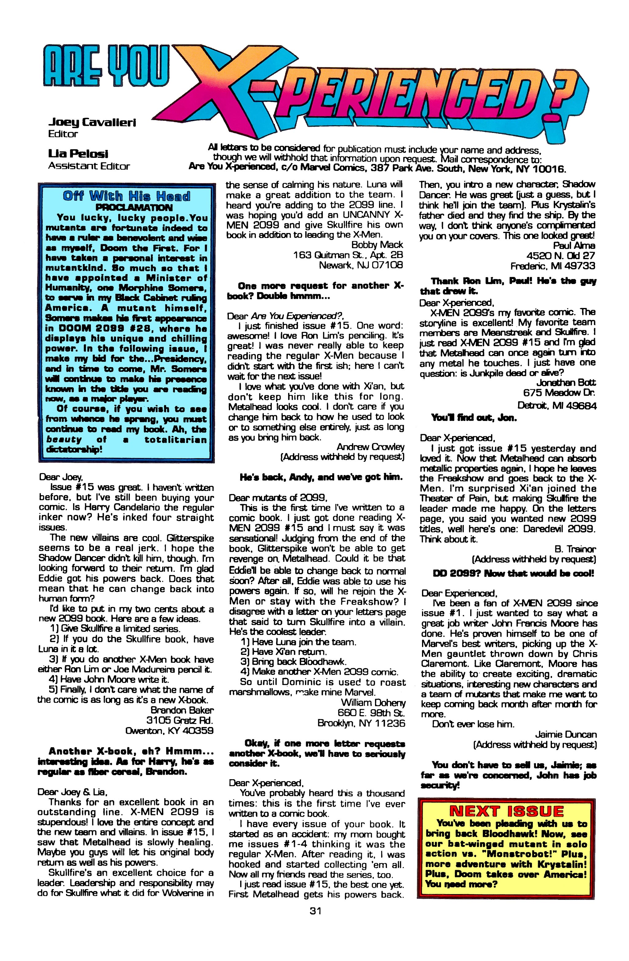 Read online X-Men 2099 comic -  Issue #19 - 25