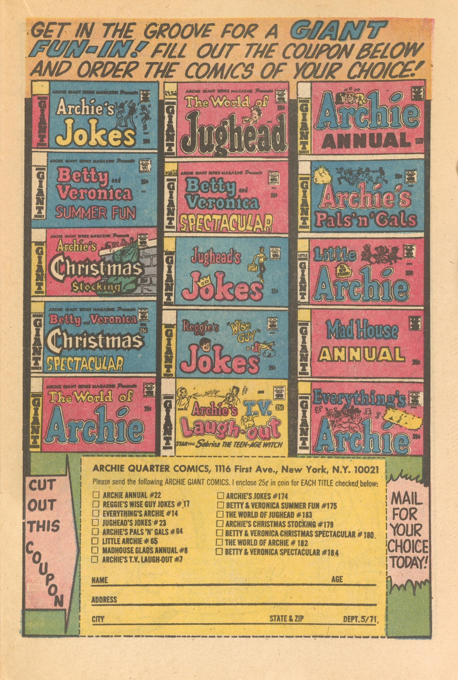 Read online Reggie and Me (1966) comic -  Issue #48 - 19