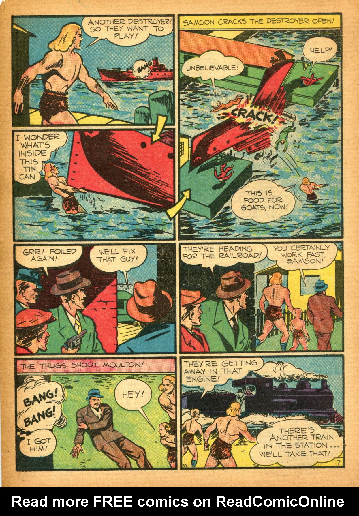 Read online Samson (1940) comic -  Issue #2 - 42