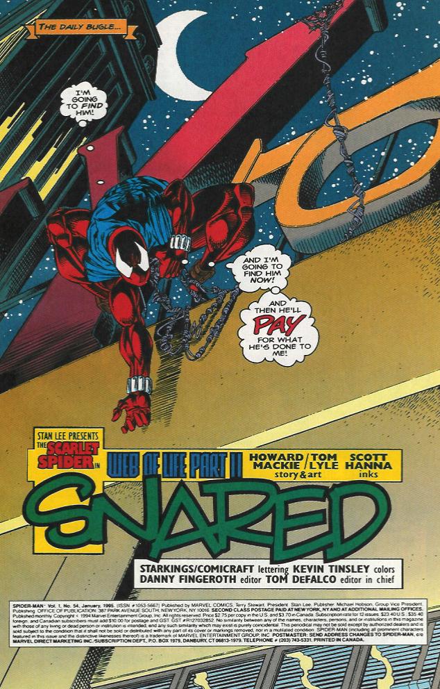 Read online Spider-Man (1990) comic -  Issue #54 - Snared - 2
