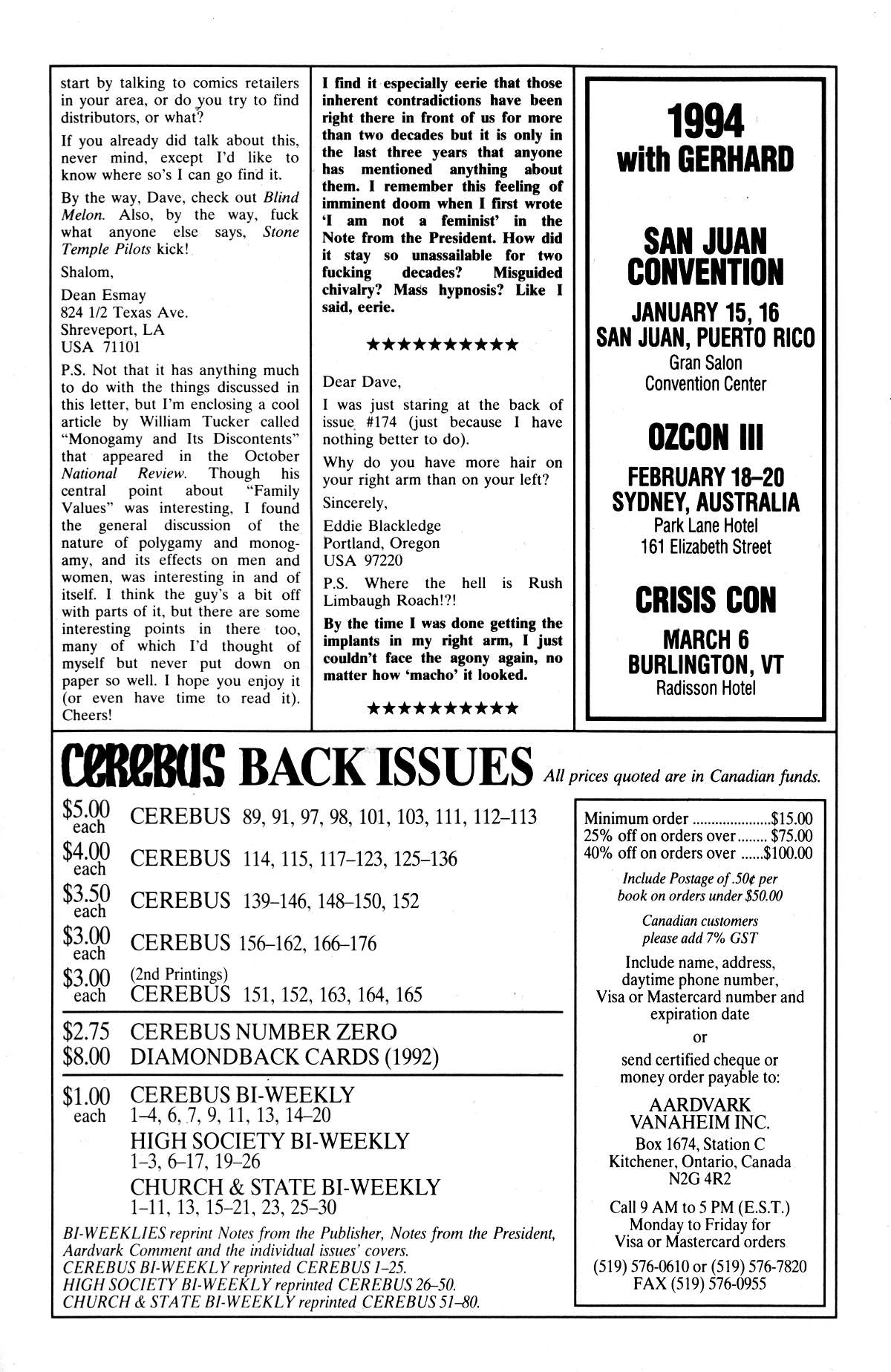 Read online Cerebus comic -  Issue #177 - 22