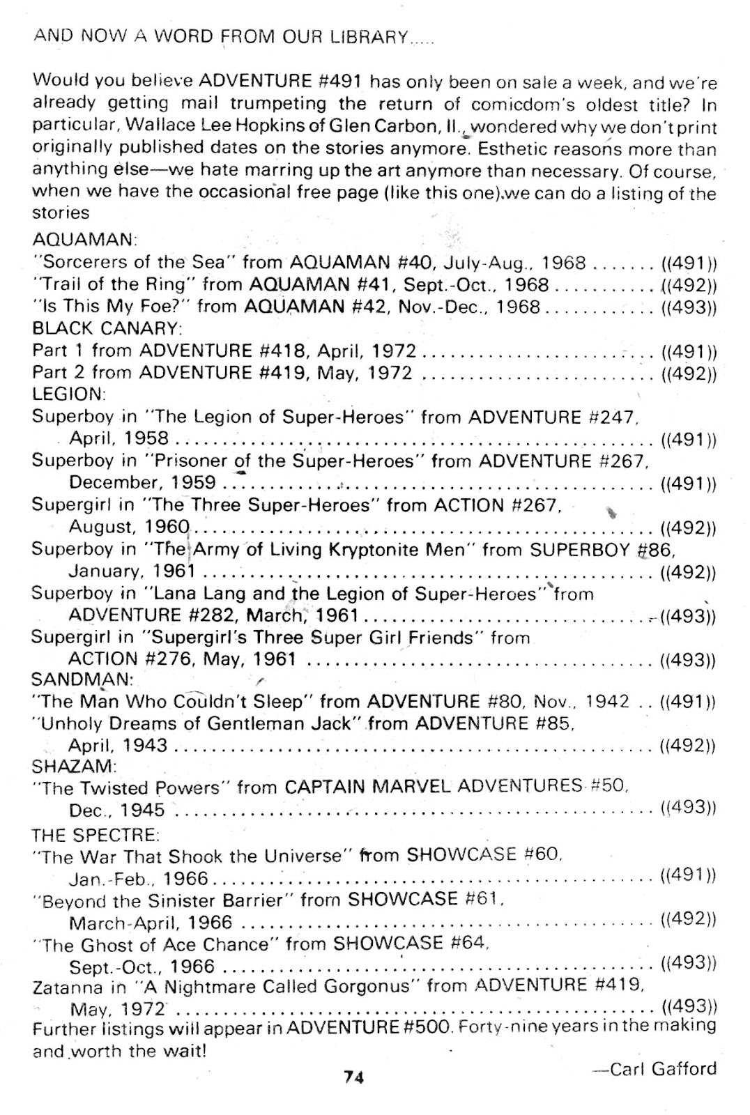 Adventure Comics (1938) issue 493 - Page 74