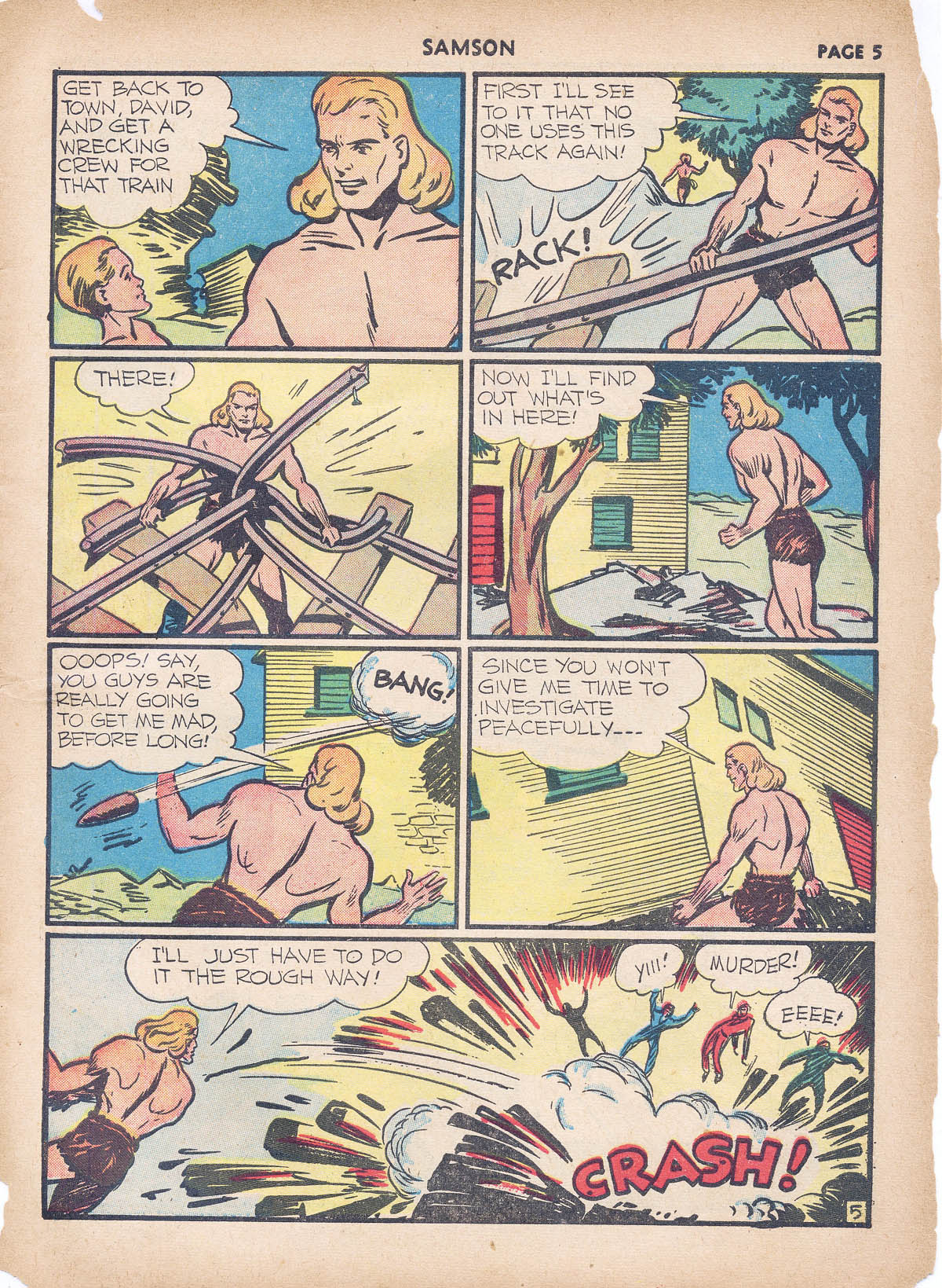 Read online Samson (1940) comic -  Issue #4 - 7