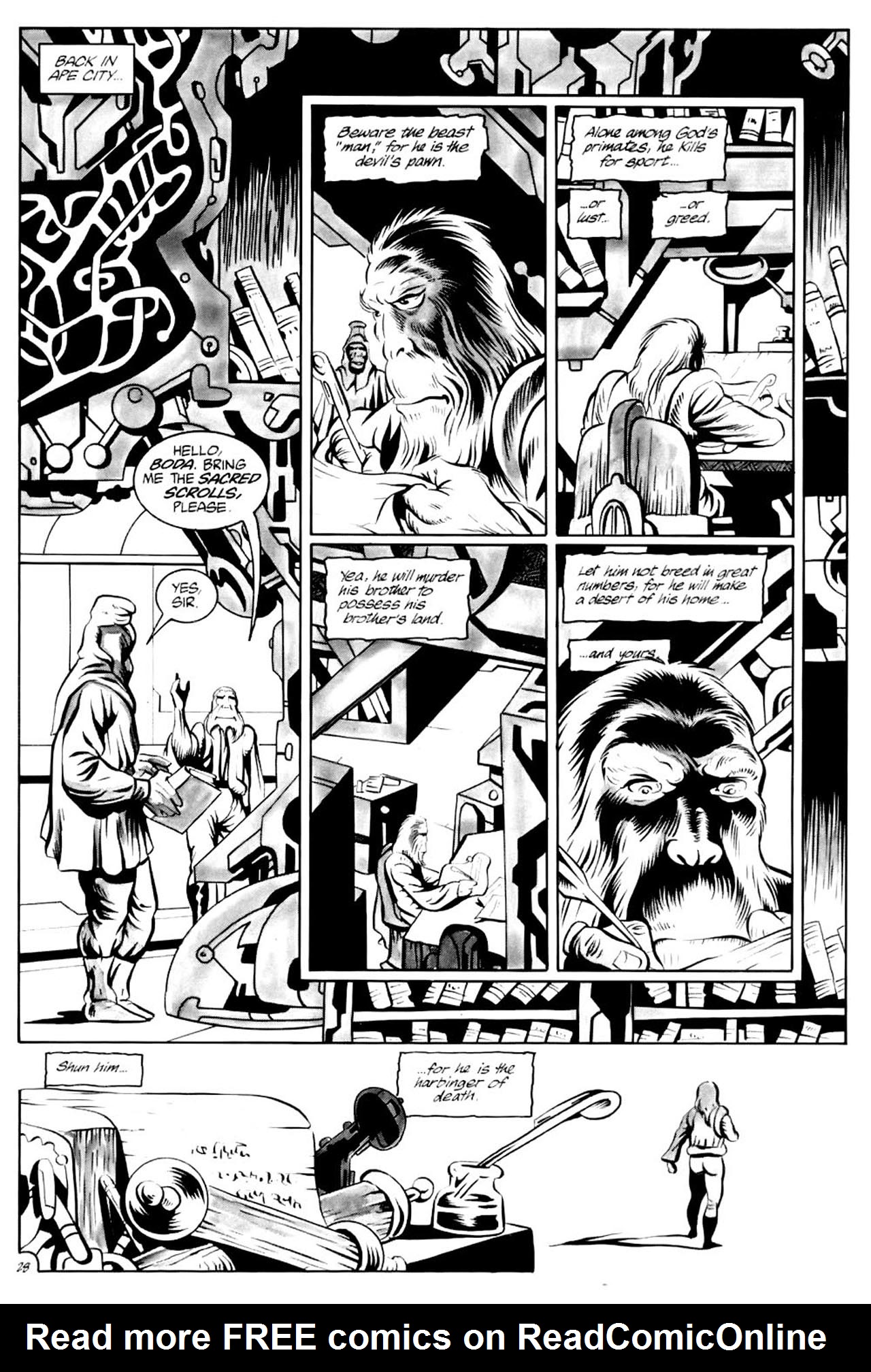 Read online Planet of the Apes (1990) comic -  Issue #5 - 30