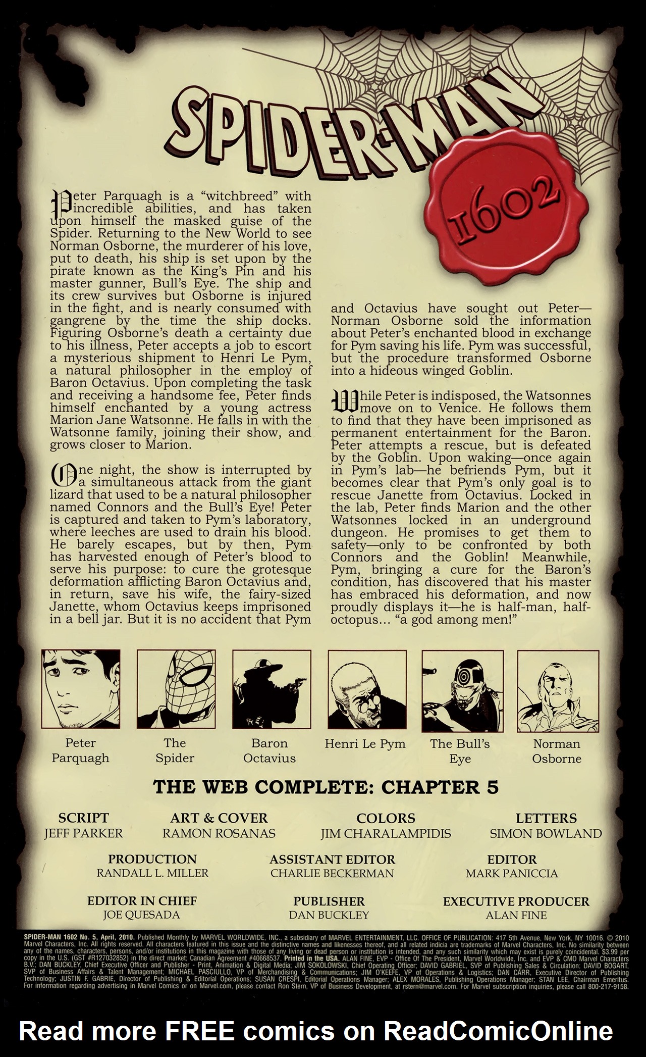 Read online Marvel 1602: Spider-Man comic -  Issue #5 - 2