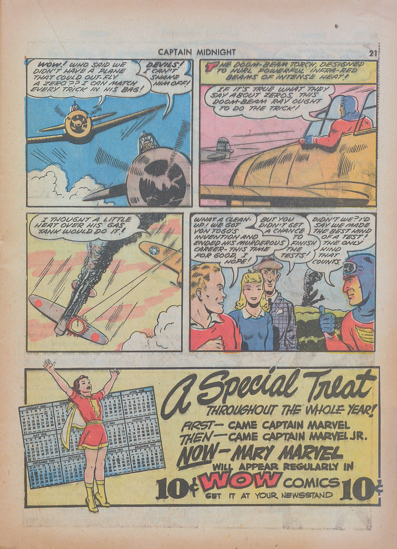 Read online Captain Midnight (1942) comic -  Issue #7 - 21
