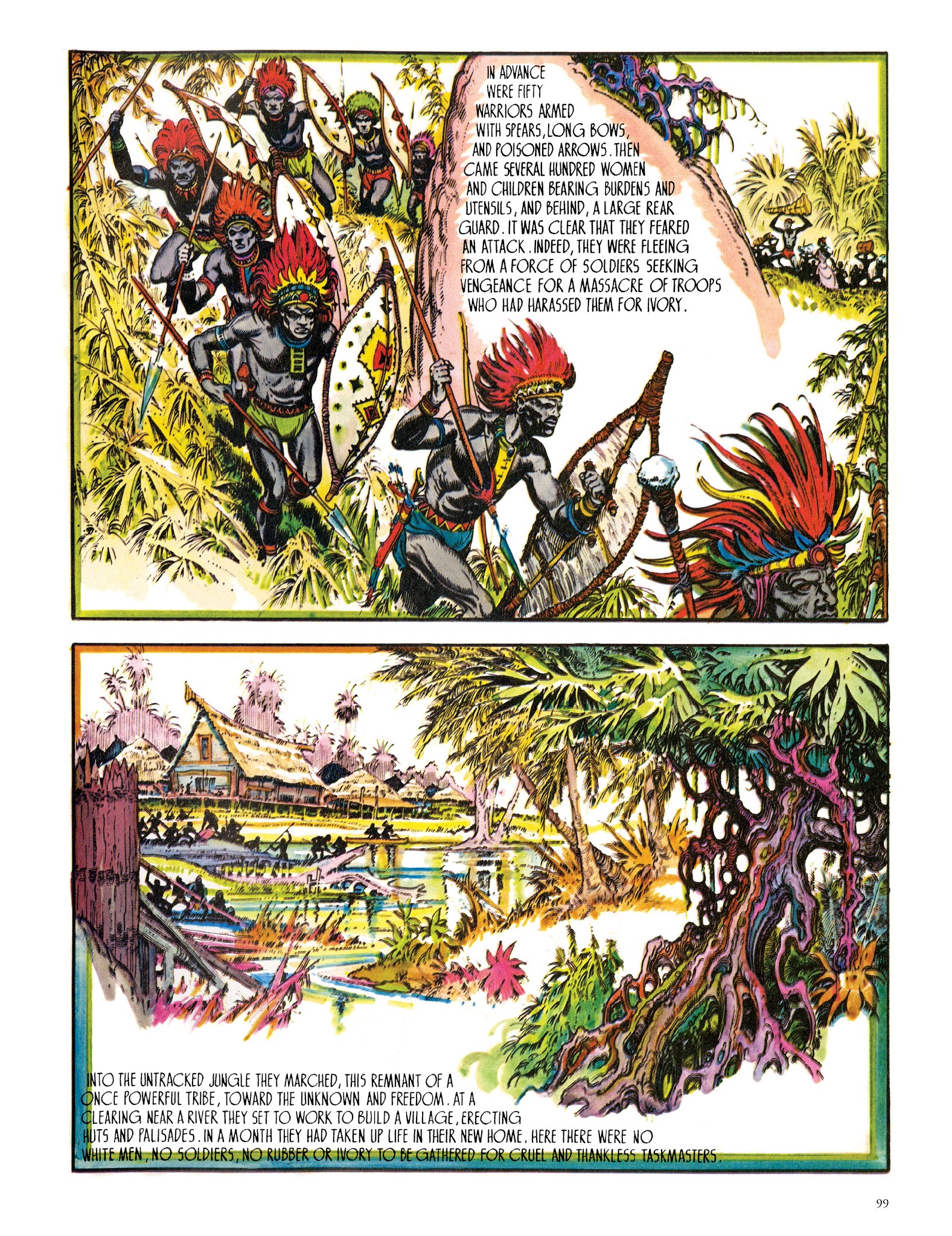 Read online Edgar Rice Burroughs' Tarzan: Burne Hogarth's Lord of the Jungle comic -  Issue # TPB - 99