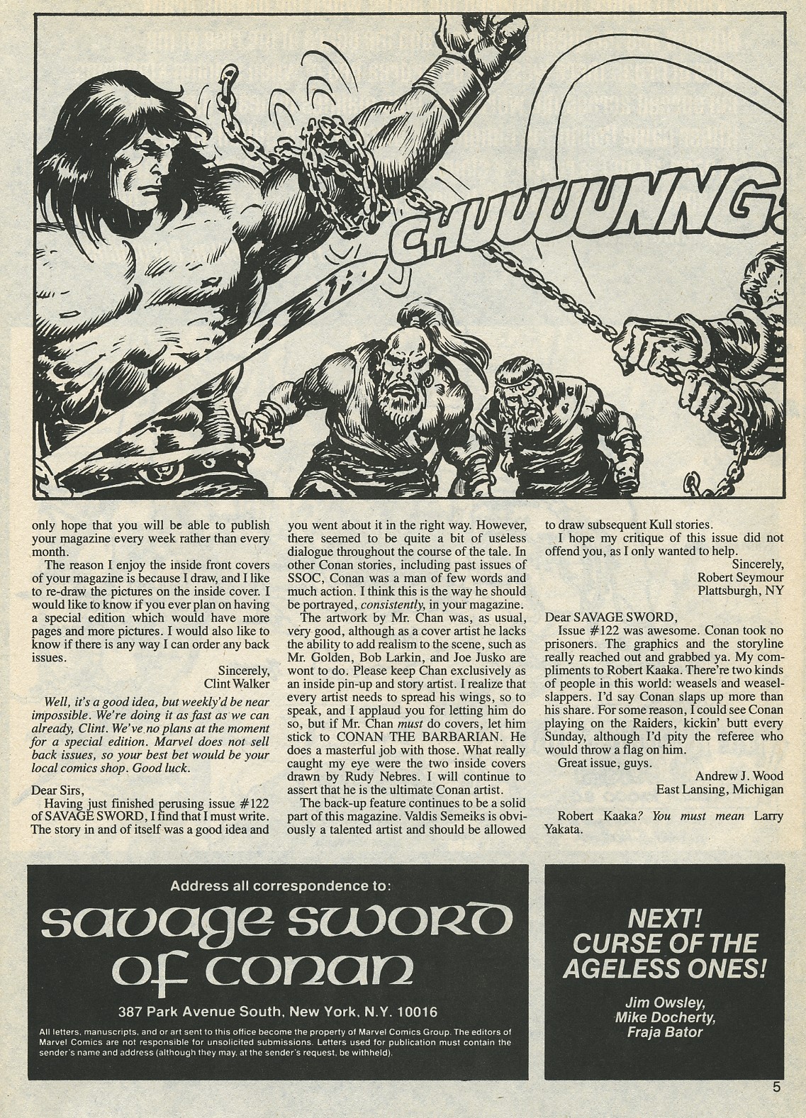 Read online The Savage Sword Of Conan comic -  Issue #127 - 5