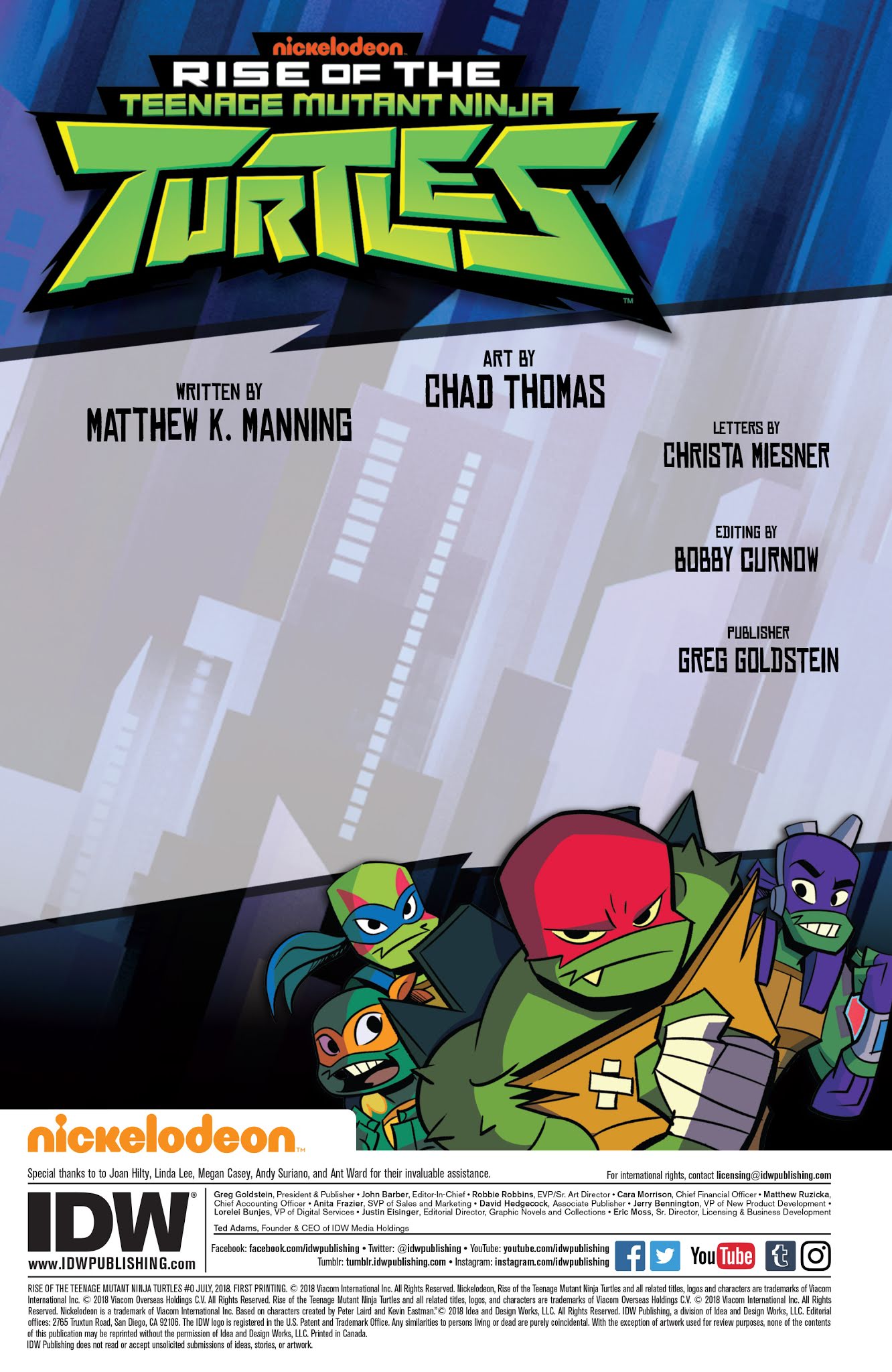 Read online Rise of the Teenage Mutant Ninja Turtles comic -  Issue #0 - 2