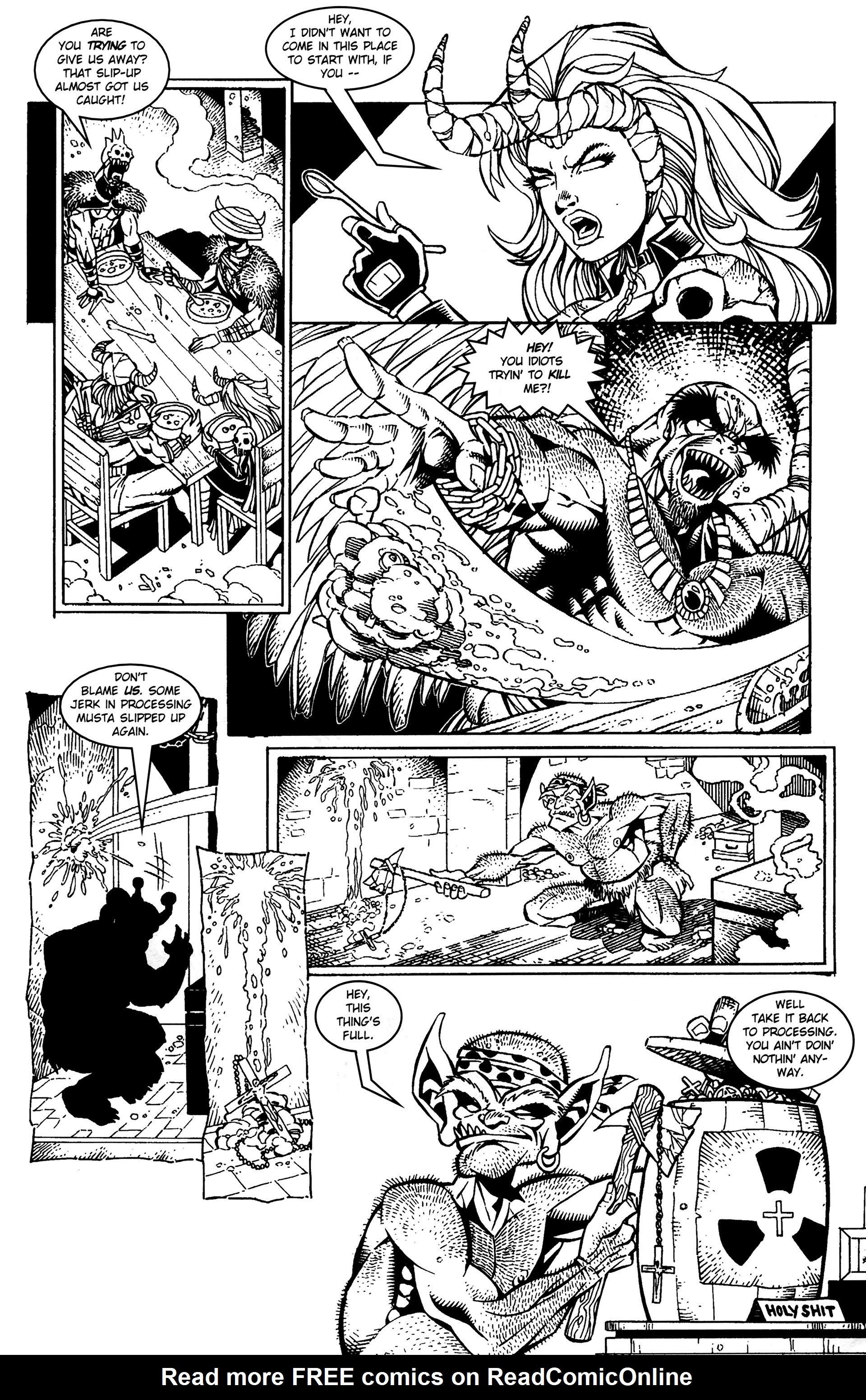 Read online Warrior Nun: Black & White comic -  Issue #14 - 8