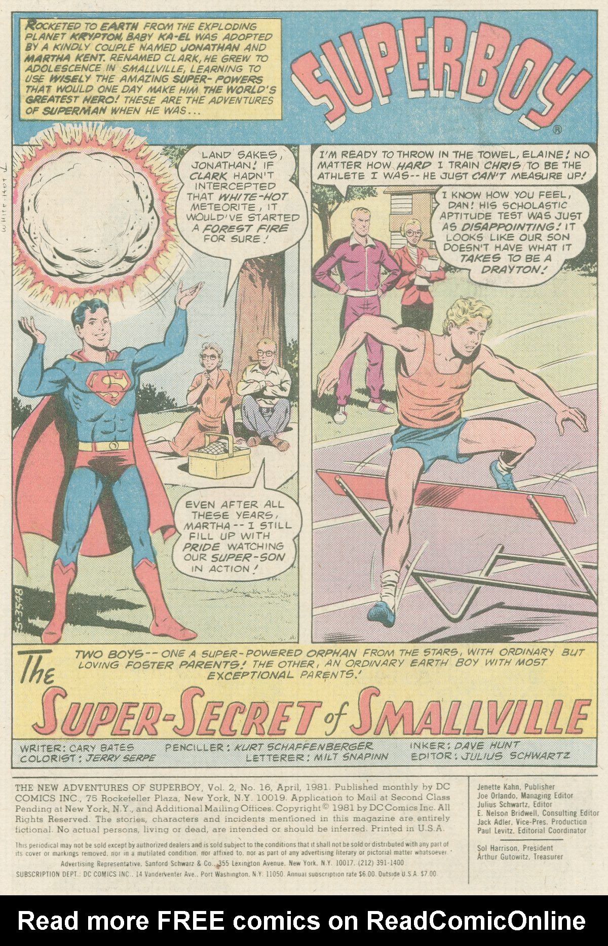 The New Adventures of Superboy 16 Page 1