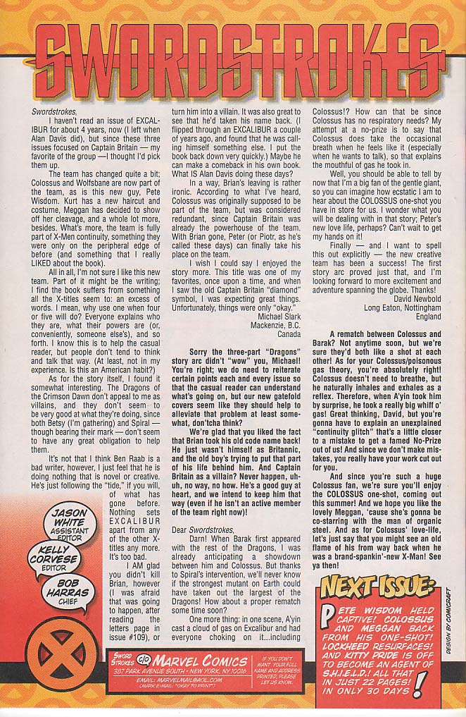 Read online Excalibur (1988) comic -  Issue #113 - 26