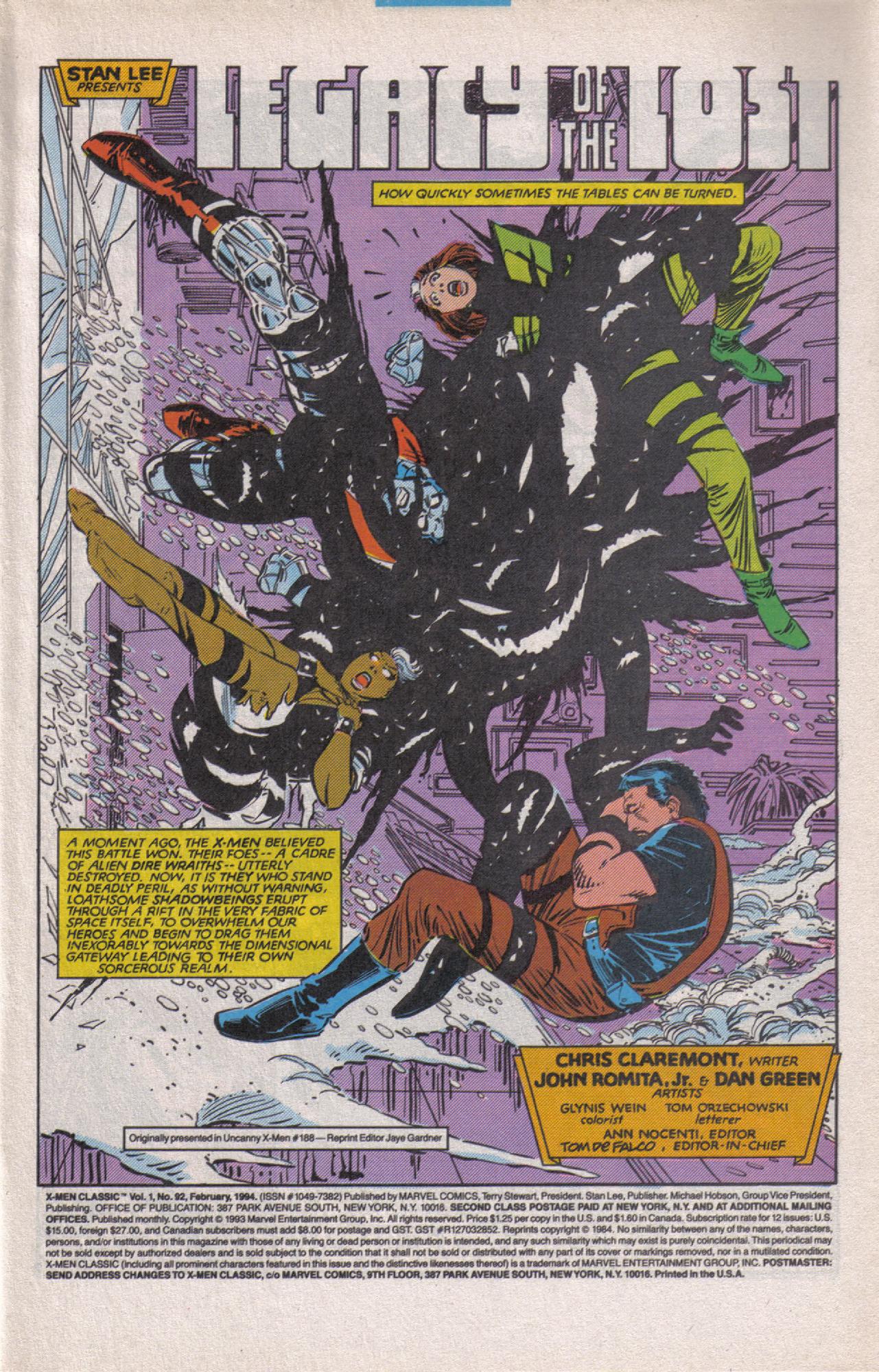 Read online X-Men Classic comic -  Issue #92 - 2
