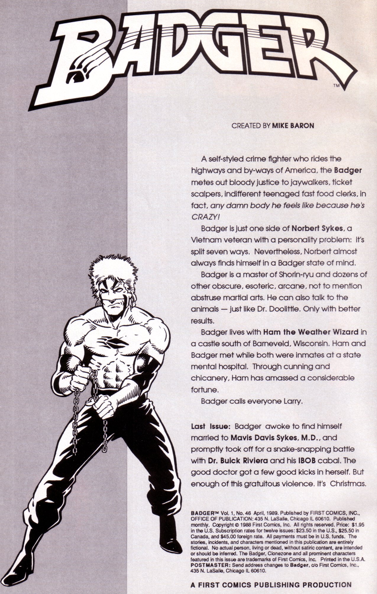 Read online The Badger comic -  Issue #46 - 2
