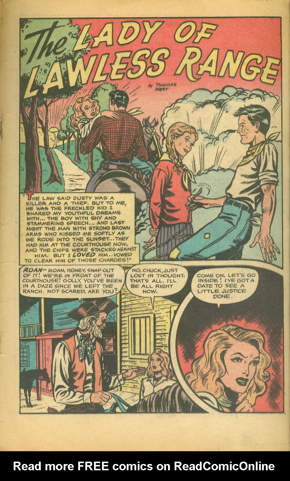 Read online Cowgirl Romances (1950) comic -  Issue #2 - 26