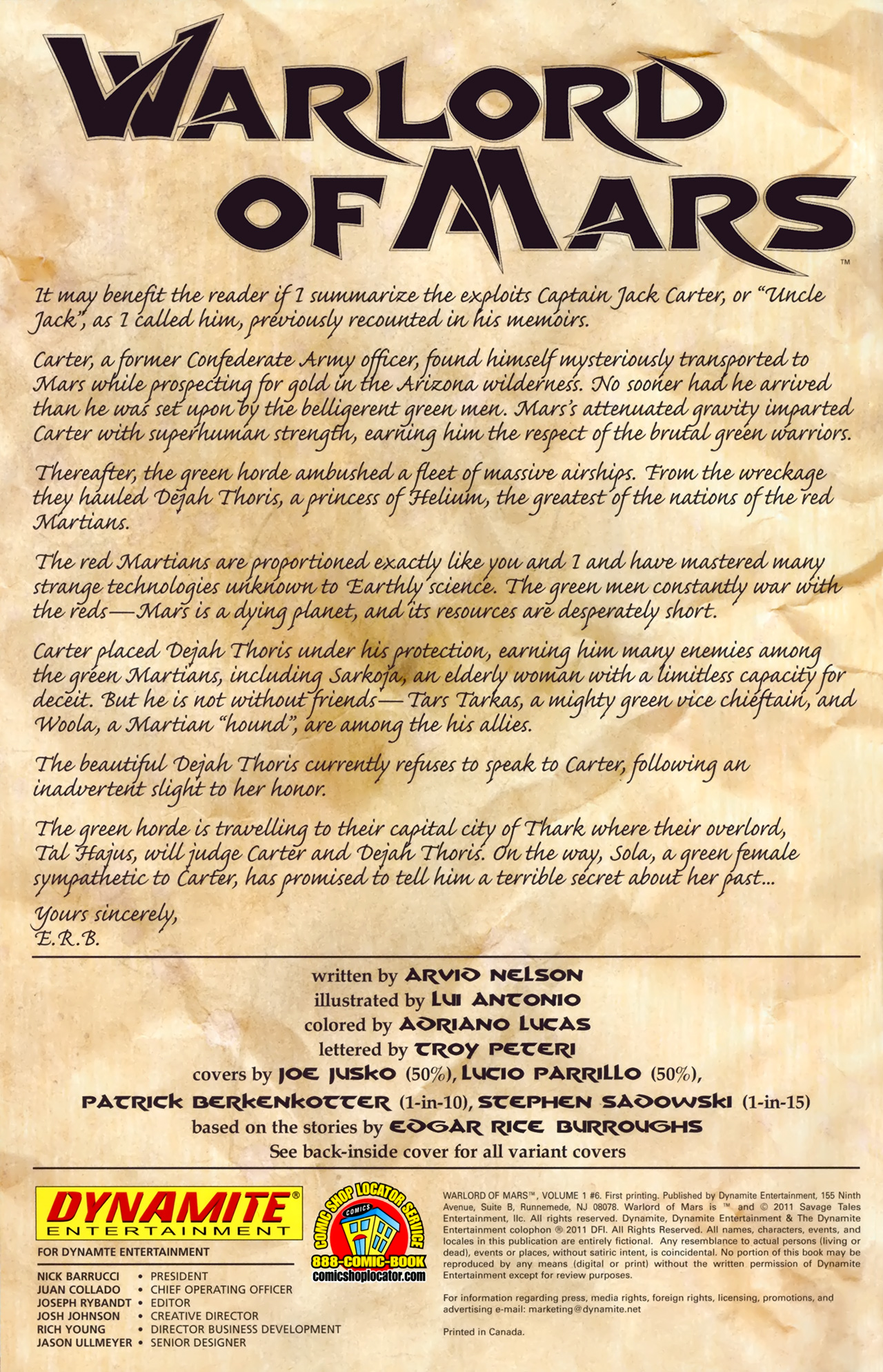 Read online Warlord of Mars comic -  Issue #6 - 3