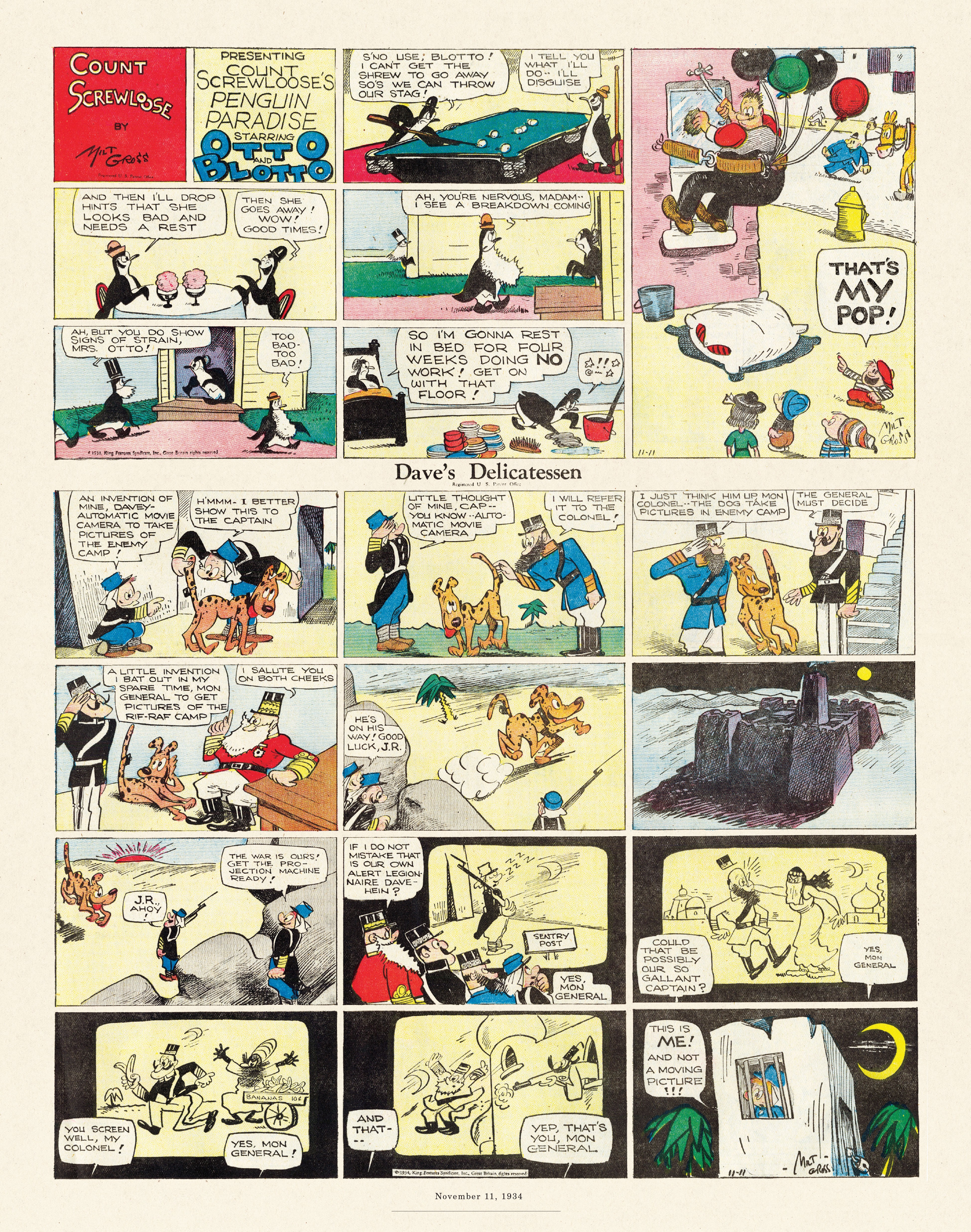 Read online Gross Exaggerations: The Meshuga Comic Strips of Milt Gross comic -  Issue # TPB - 143