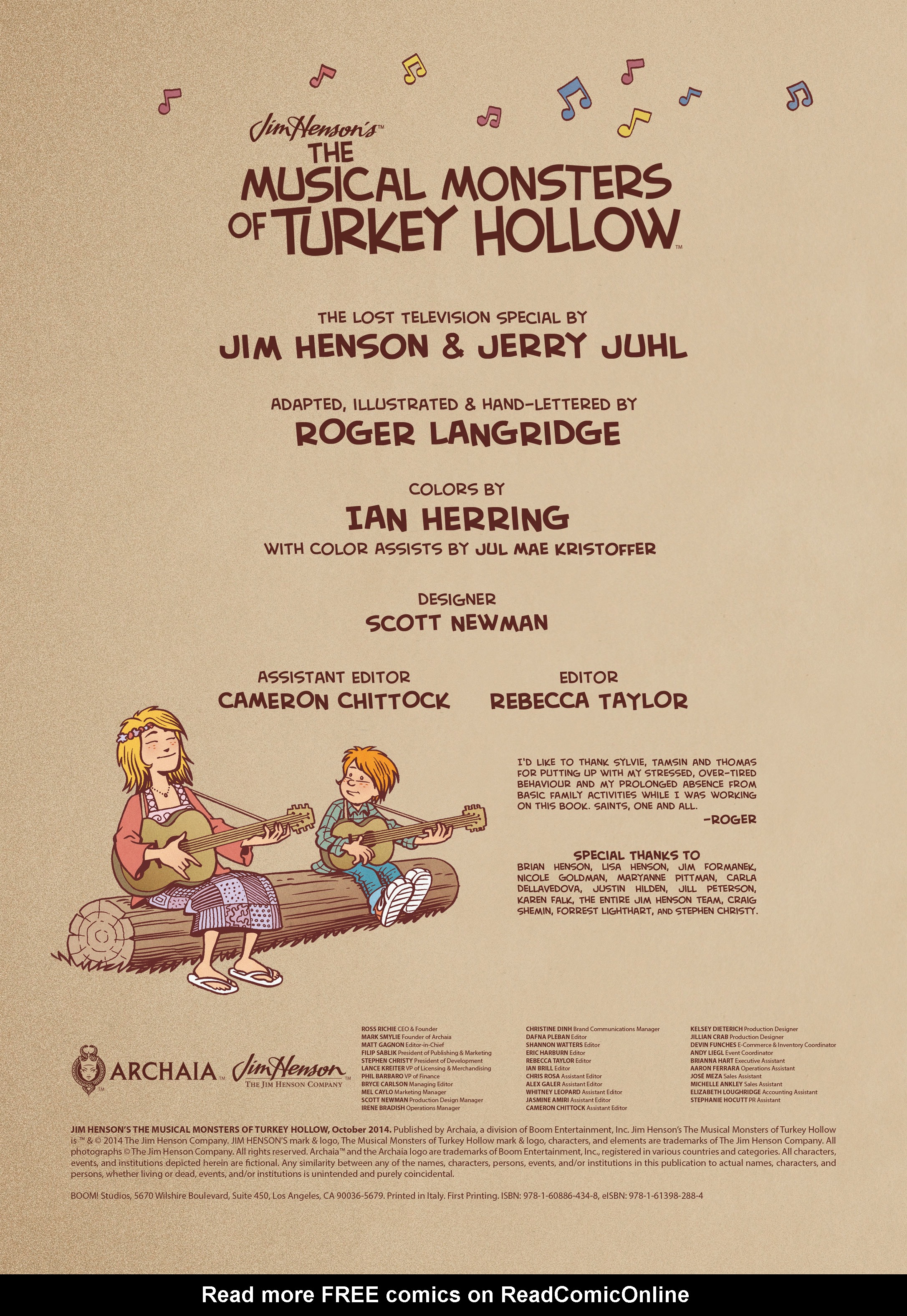 Read online Jim Henson's The Musical Monsters of Turkey Hollow comic -  Issue # Full - 5