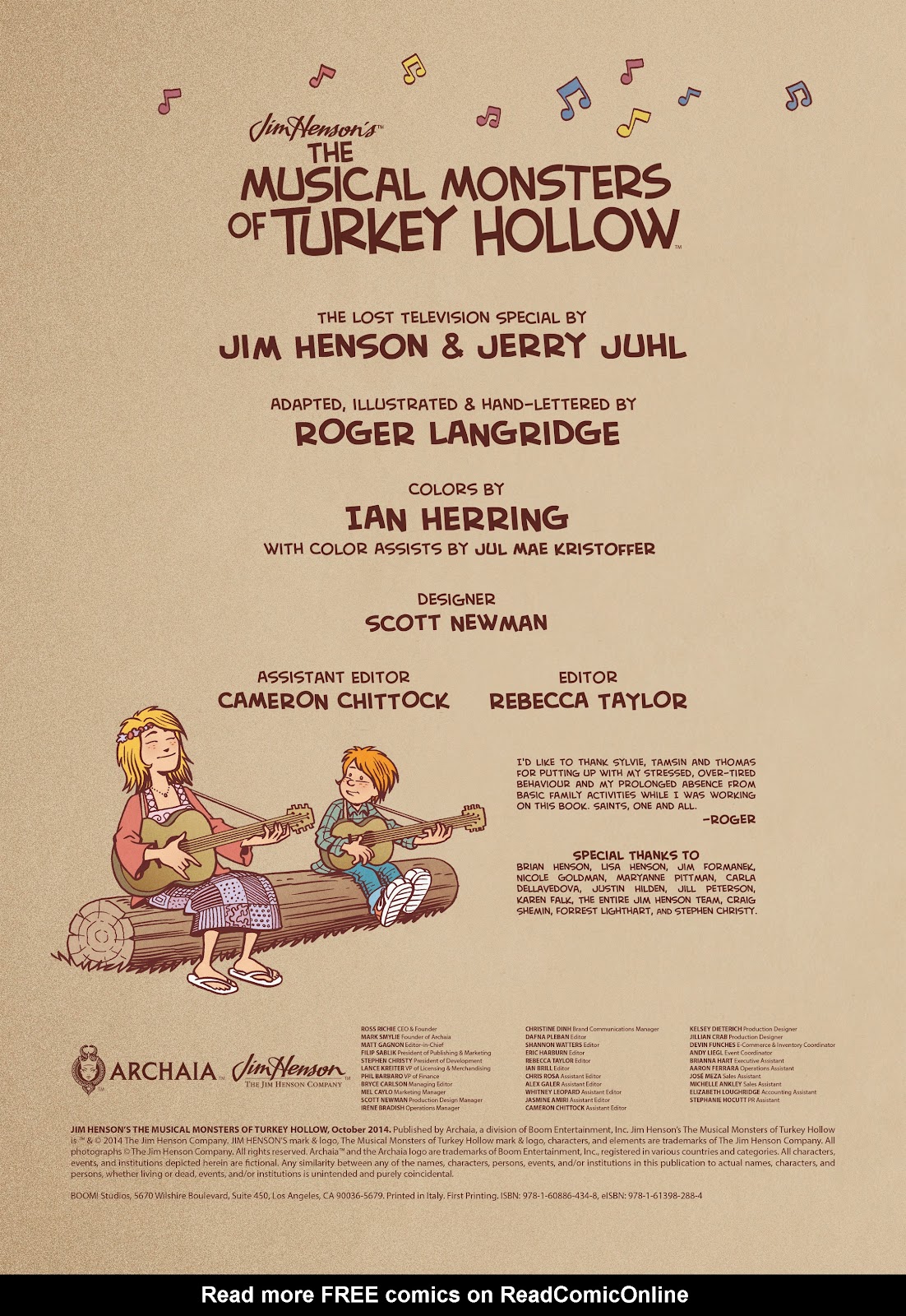 Jim Henson's The Musical Monsters of Turkey Hollow issue Full - Page 5