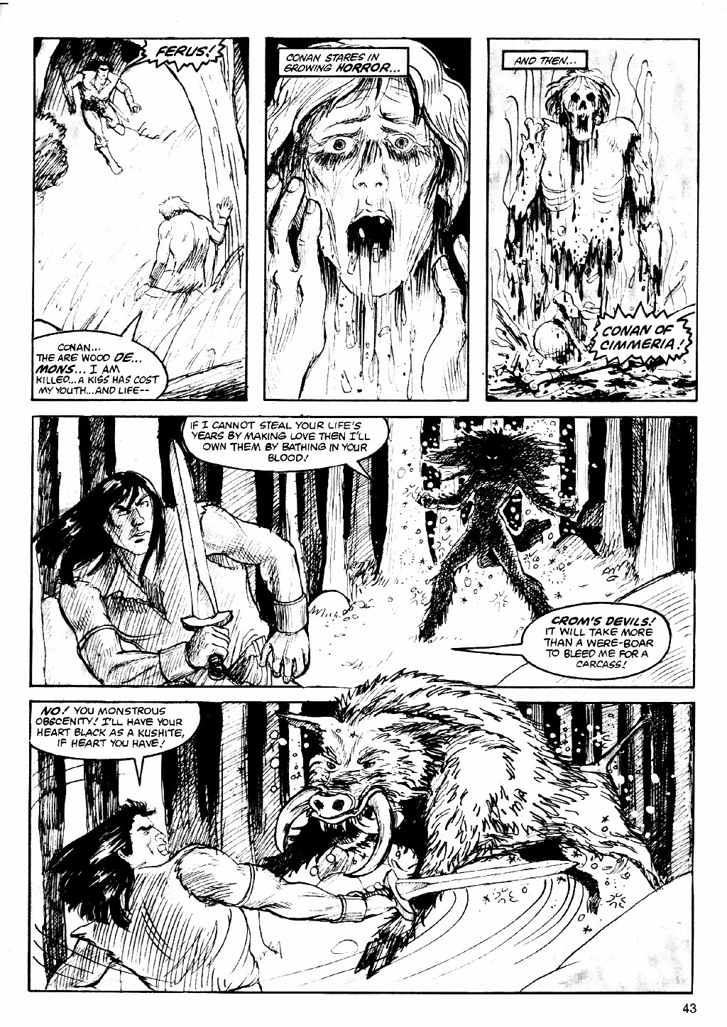 Read online The Savage Sword Of Conan comic -  Issue #83 - 42