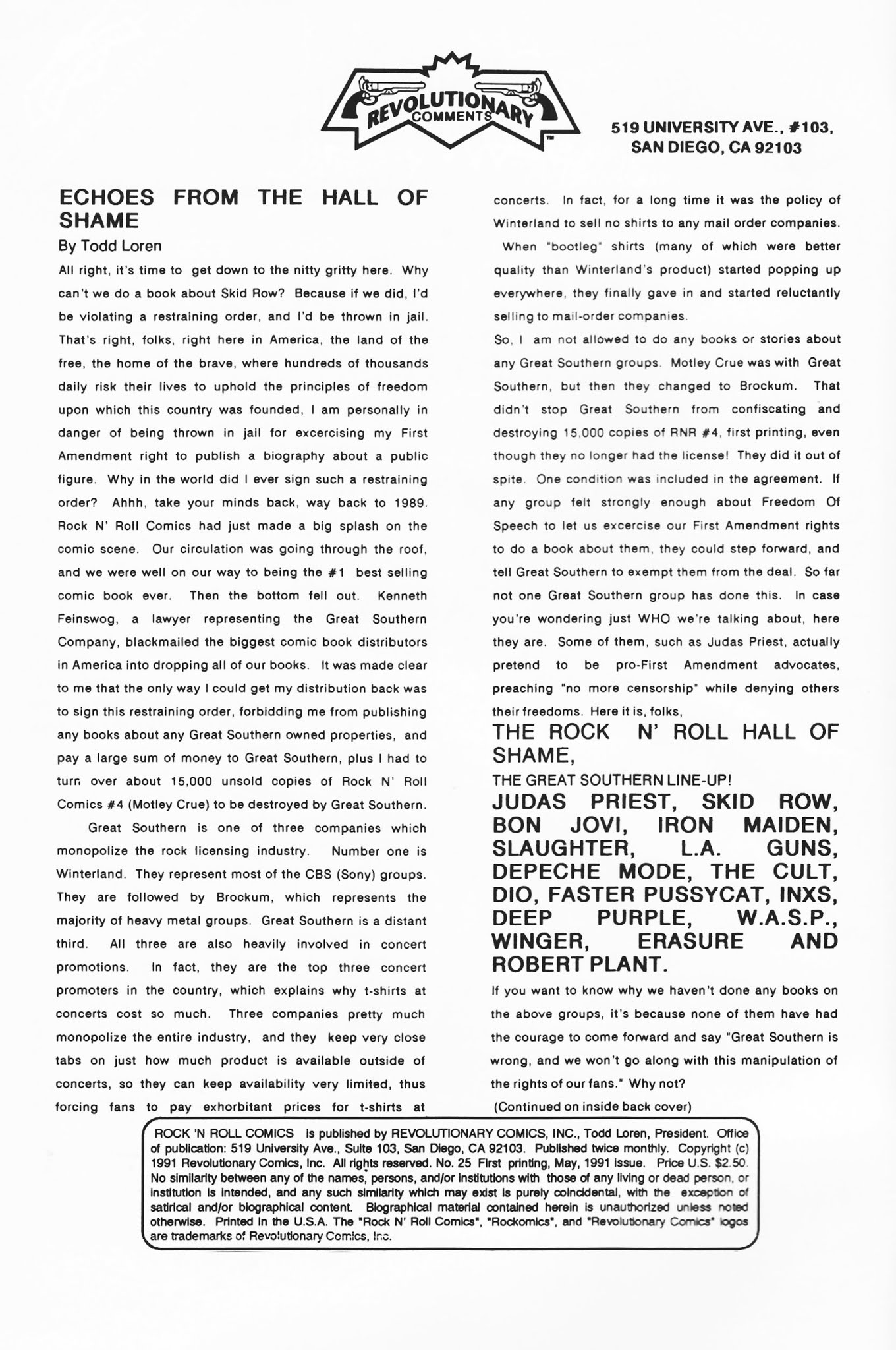 Read online Rock N' Roll Comics comic -  Issue #25 - 2