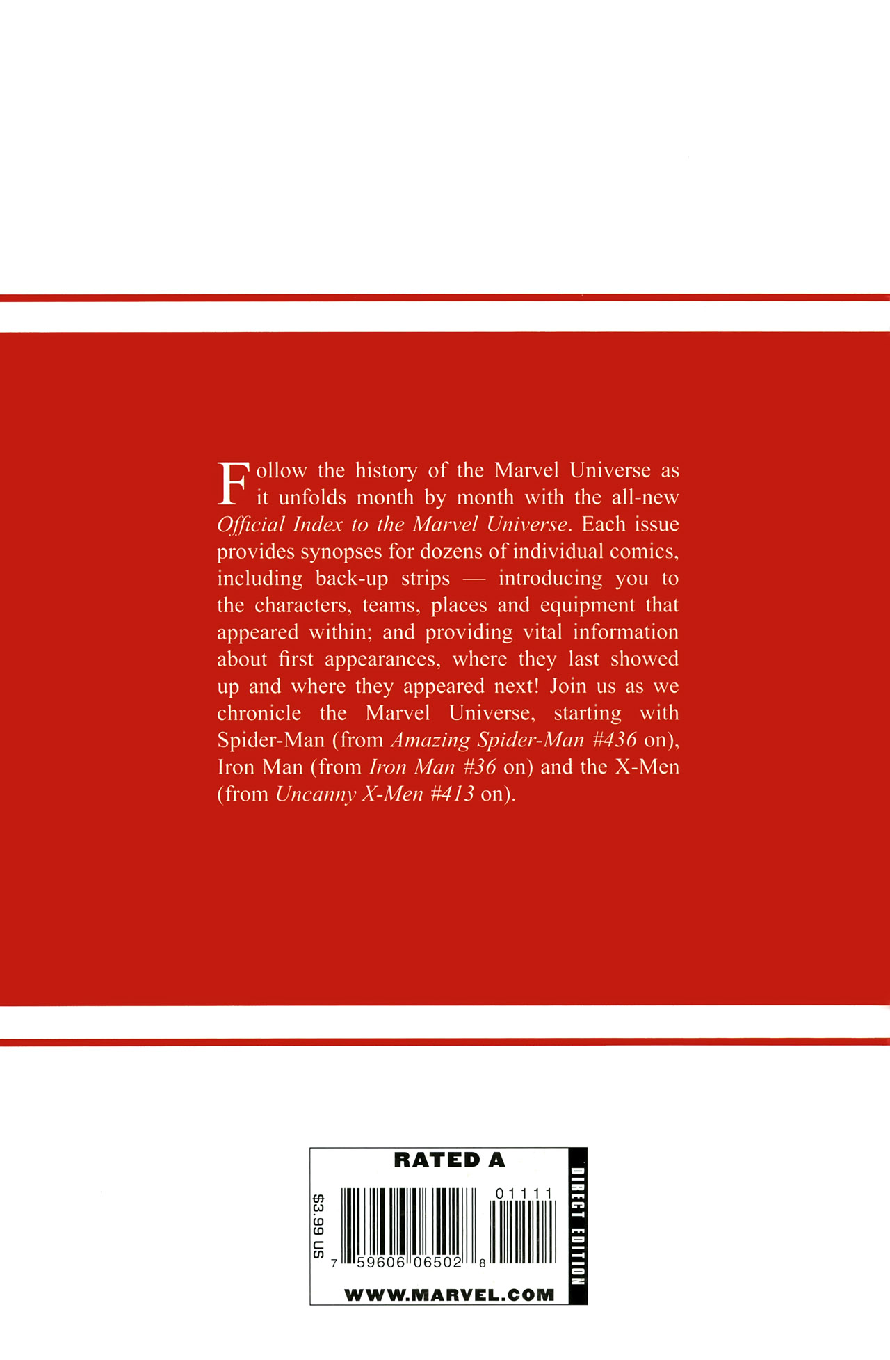 Read online Official Index to the Marvel Universe comic -  Issue #11 - 68