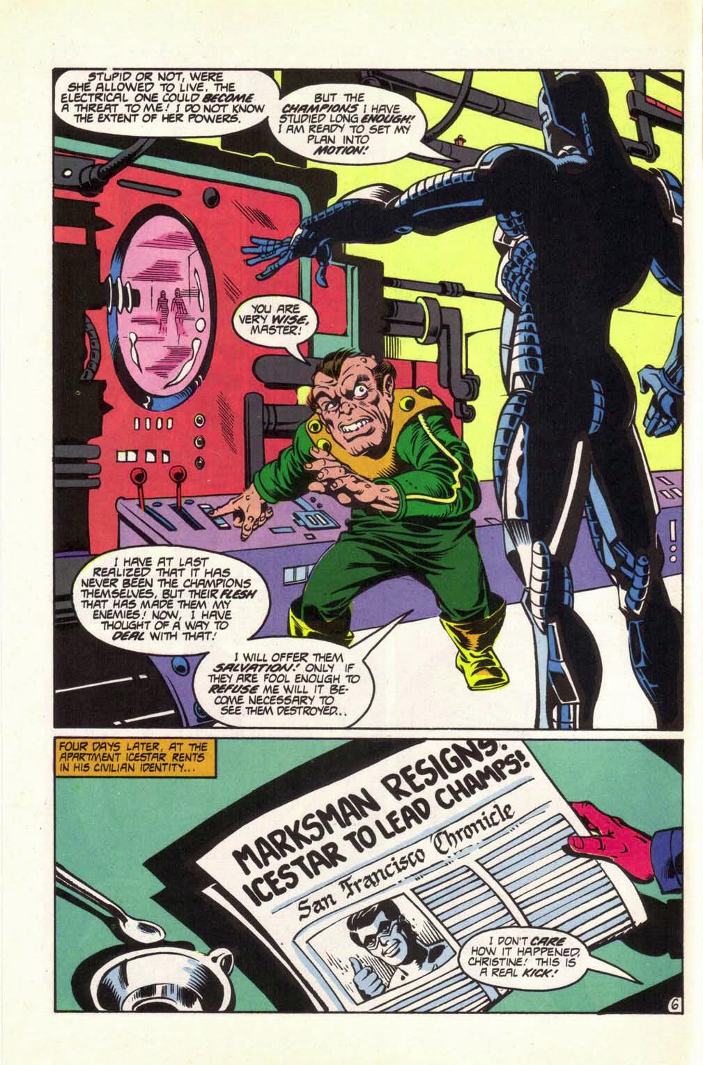 Read online Champions (1987) comic -  Issue #6 - 8