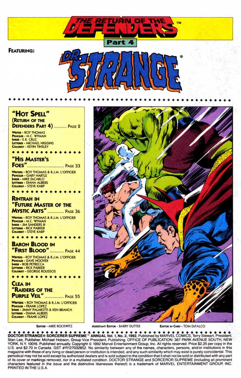 Read online Doctor Strange: Sorcerer Supreme comic -  Issue # _Annual 2 - 2
