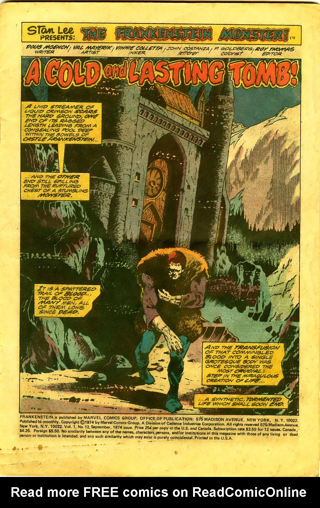 Read online Frankenstein (1973) comic -  Issue #12 - 2