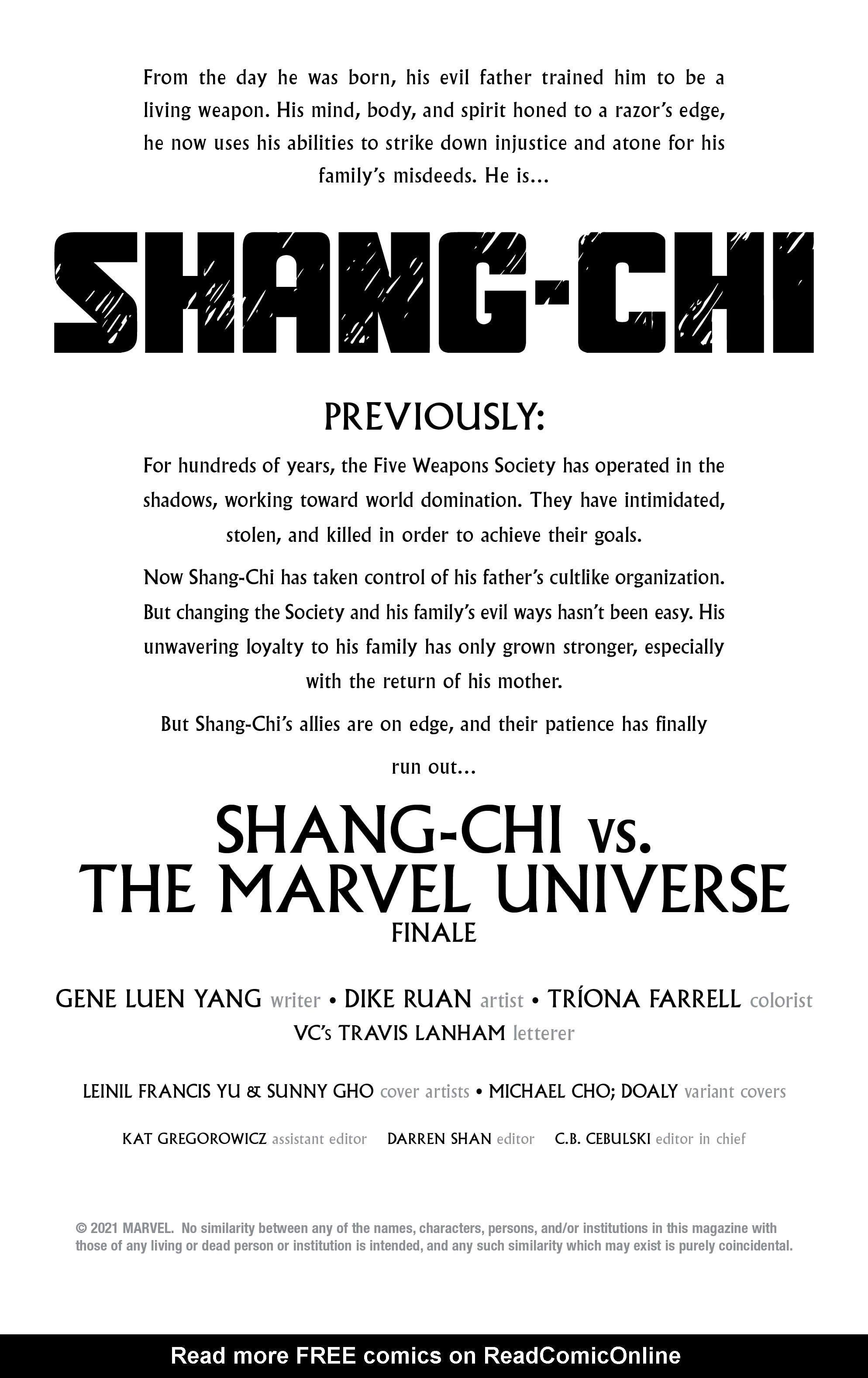 Read online Shang-Chi (2021) comic -  Issue #6 - 2