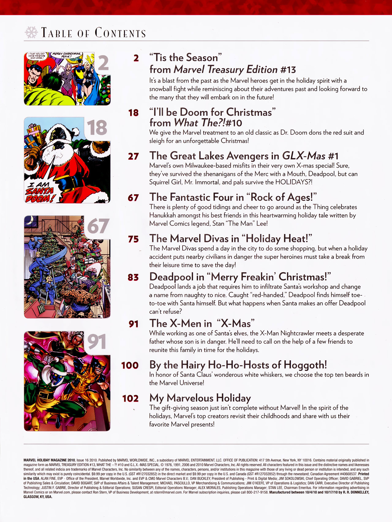 Read online Marvel Holiday Magazine 2010 comic -  Issue #1 - 5