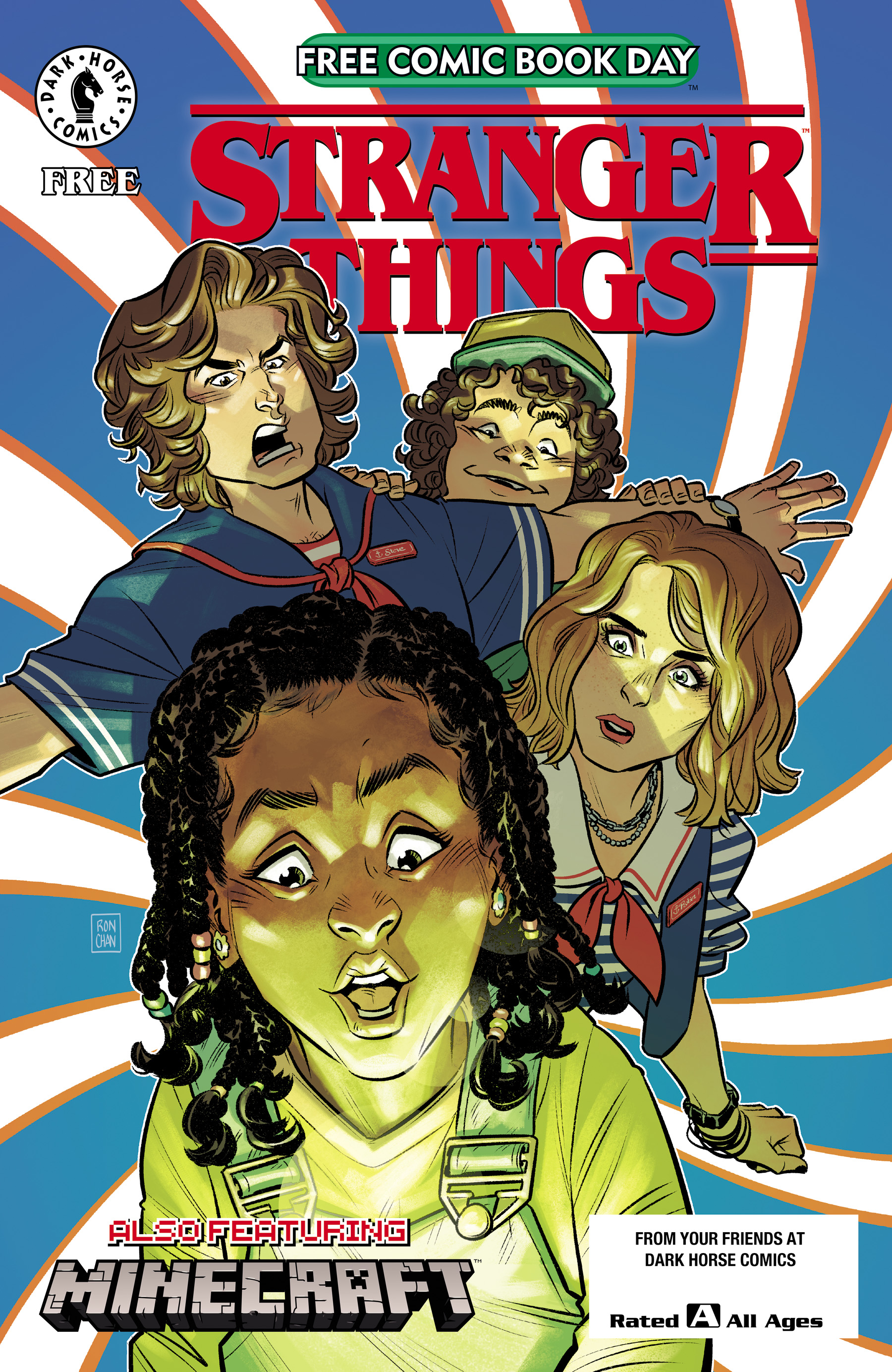 Read online Free Comic Book Day 2022 comic -  Issue # Stranger Things ft. Minecraft - 1