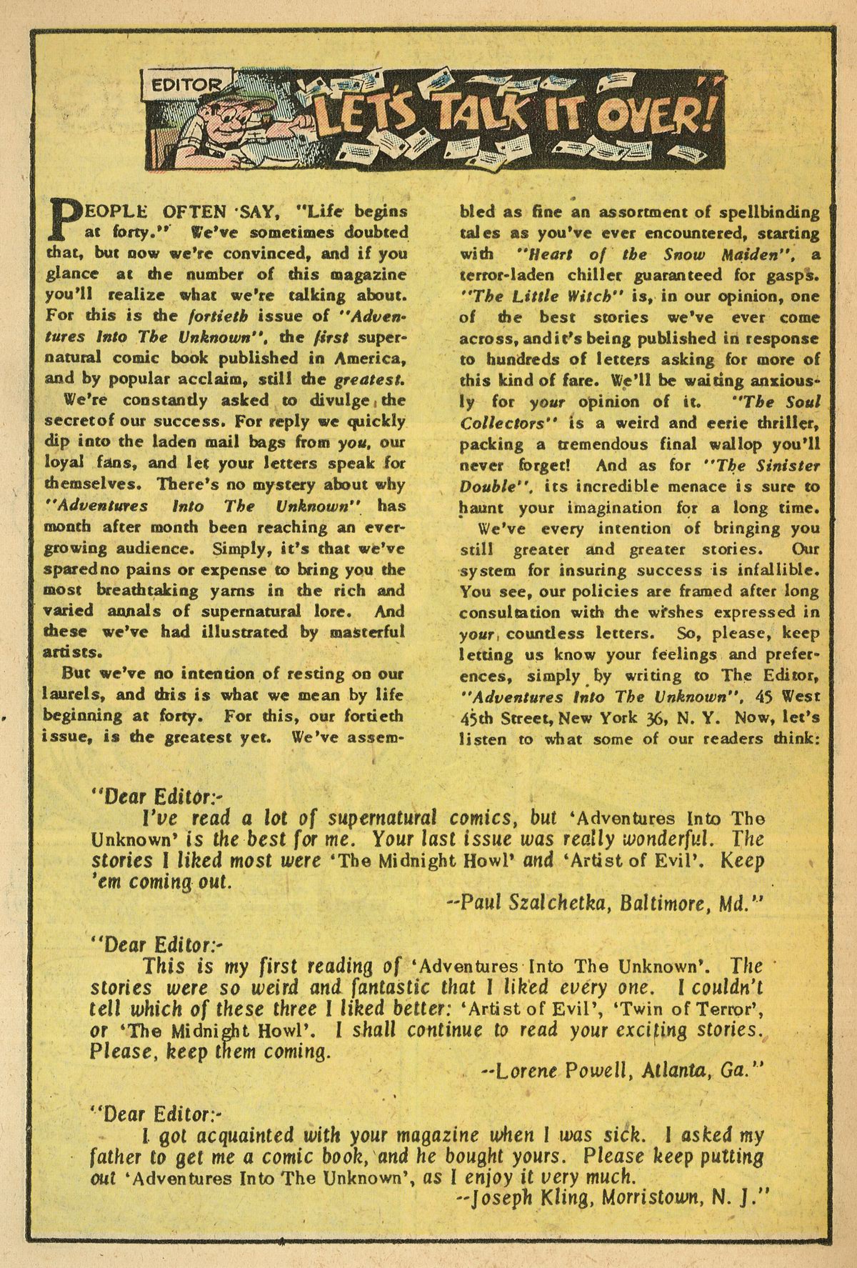 Read online Adventures Into The Unknown comic -  Issue #40 - 28
